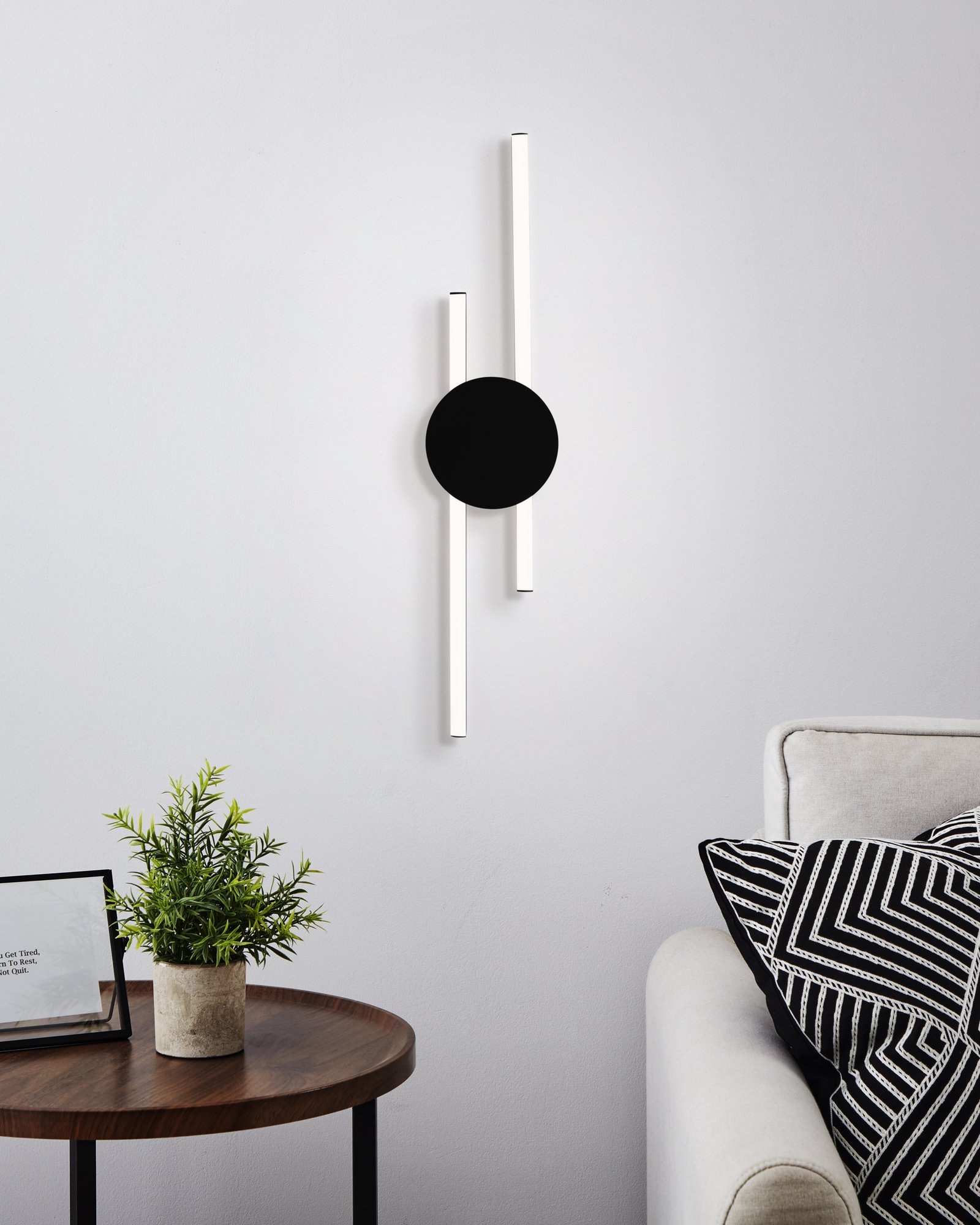 Plafoniera Moderna Venticello Alluminio Nero 2 Luci Led 20,91W 2400+135Lm Ip20 902123
