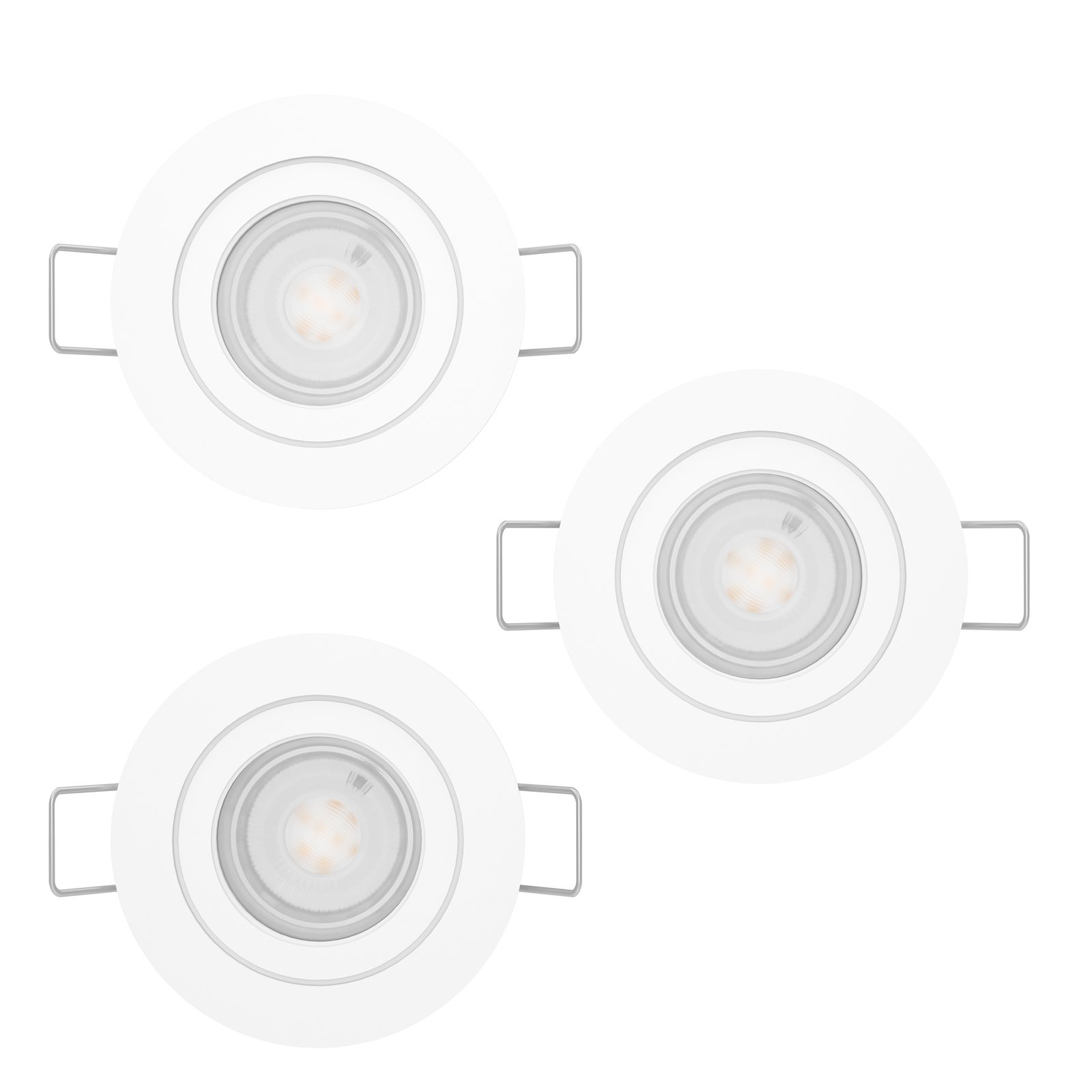 Faretto Incasso Moderno Barranco Plastiche Bianche 3 Luci Led 4,5W 3X450Lm Ip20 902262