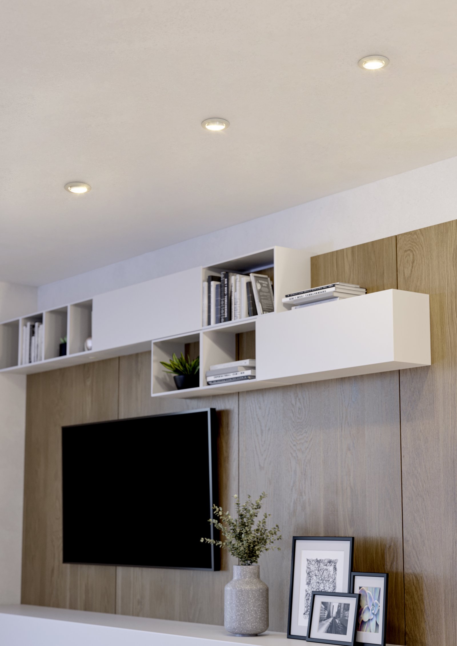 Faretto Incasso Moderno Barranco Plastiche Bianche 3 Luci Led 4,5W 3X450Lm Ip20 902262