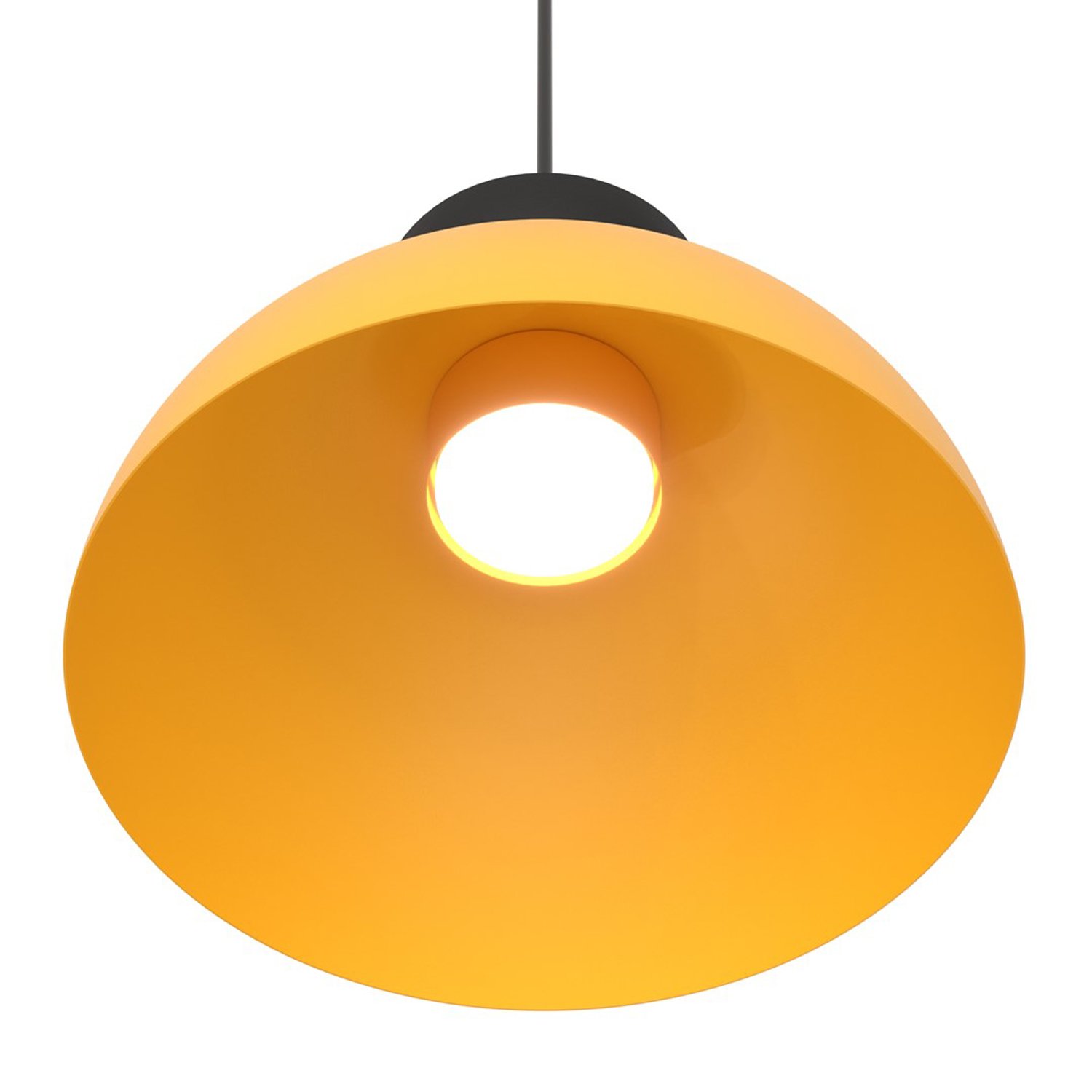 Lampadario Minimal Venus Acciaio Nero Arancione Small 1 Luce Gx53 1474/1S