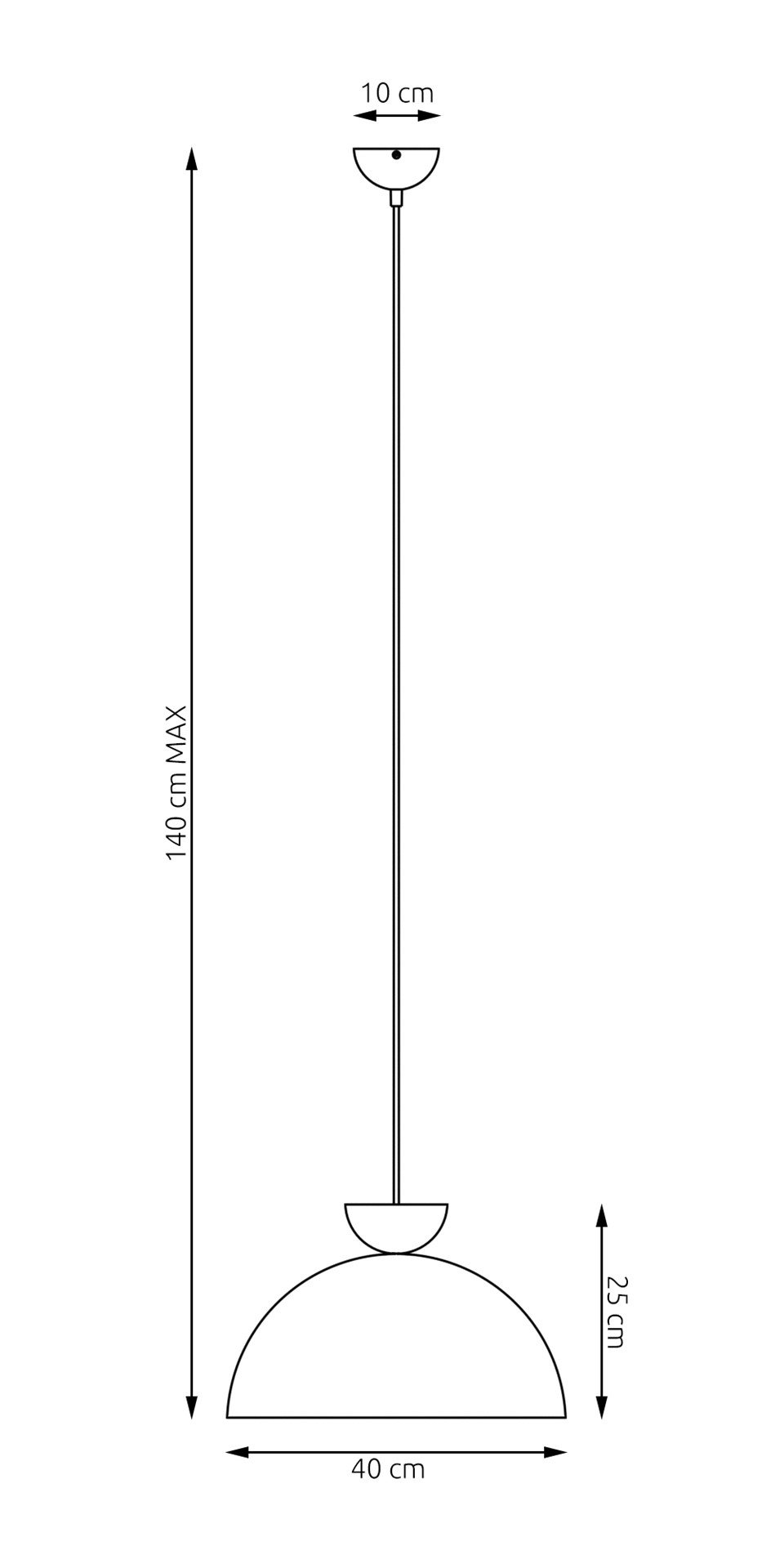 Lampadario Minimal Venus Acciaio Nero Bianco 1 Luce Gx53 1472/1L