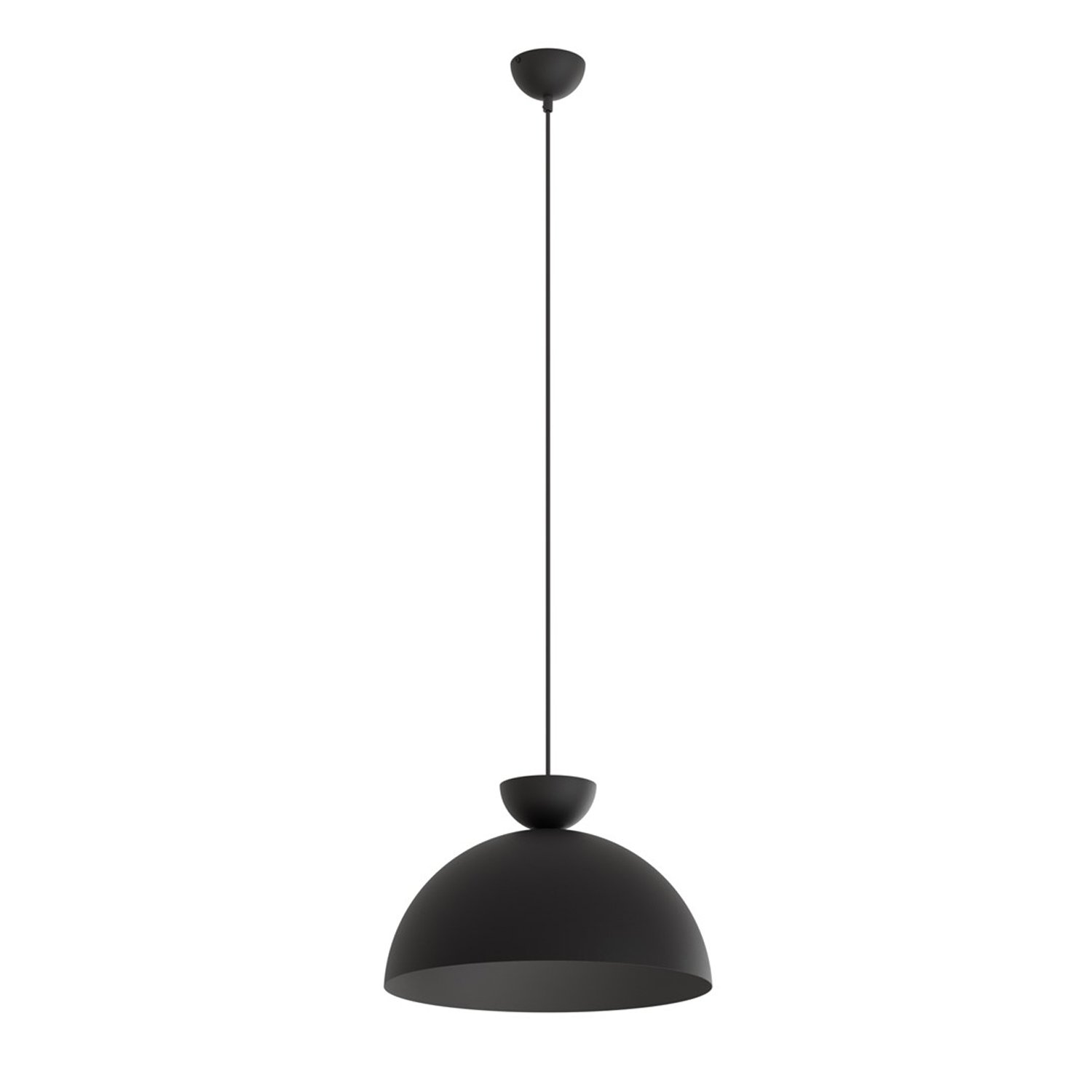 Lampadario Minimal Efesto Acciaio Nero 1 Luce Gx53