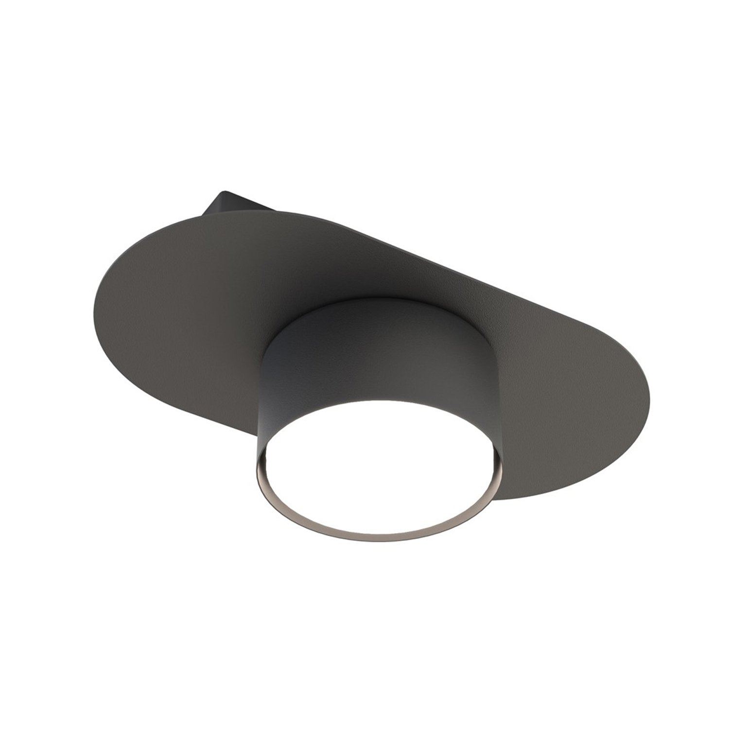 Plafoniera Minimal Marte Acciaio Nero 1 Luce Gx53 Ip20 LA0019-EB-PL1-NR