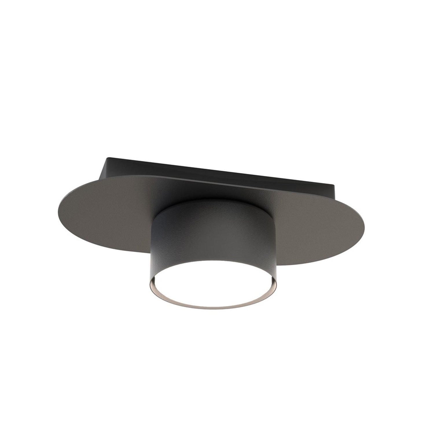 Plafoniera Minimal Marte Acciaio Nero 1 Luce Gx53 Ip20 LA0019-EB-PL1-NR