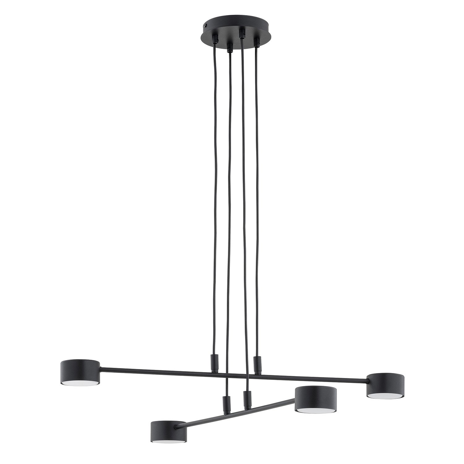 Sospensione Moderna Tefnut 4 Luci In Acciaio Nero LA0060-EB-4-NR