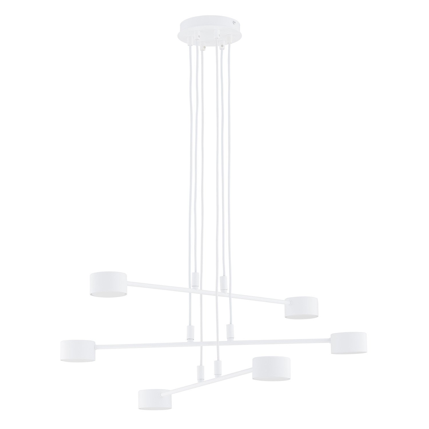 Sospensione Moderna Tefnut 6 Luci In Acciaio Bianco LA0060-EB-6-BI