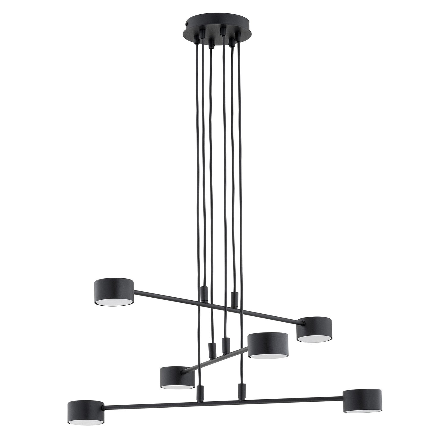 Sospensione Moderna Tefnut 6 Luci In Acciaio Nero LA0060-EB-6-NR
