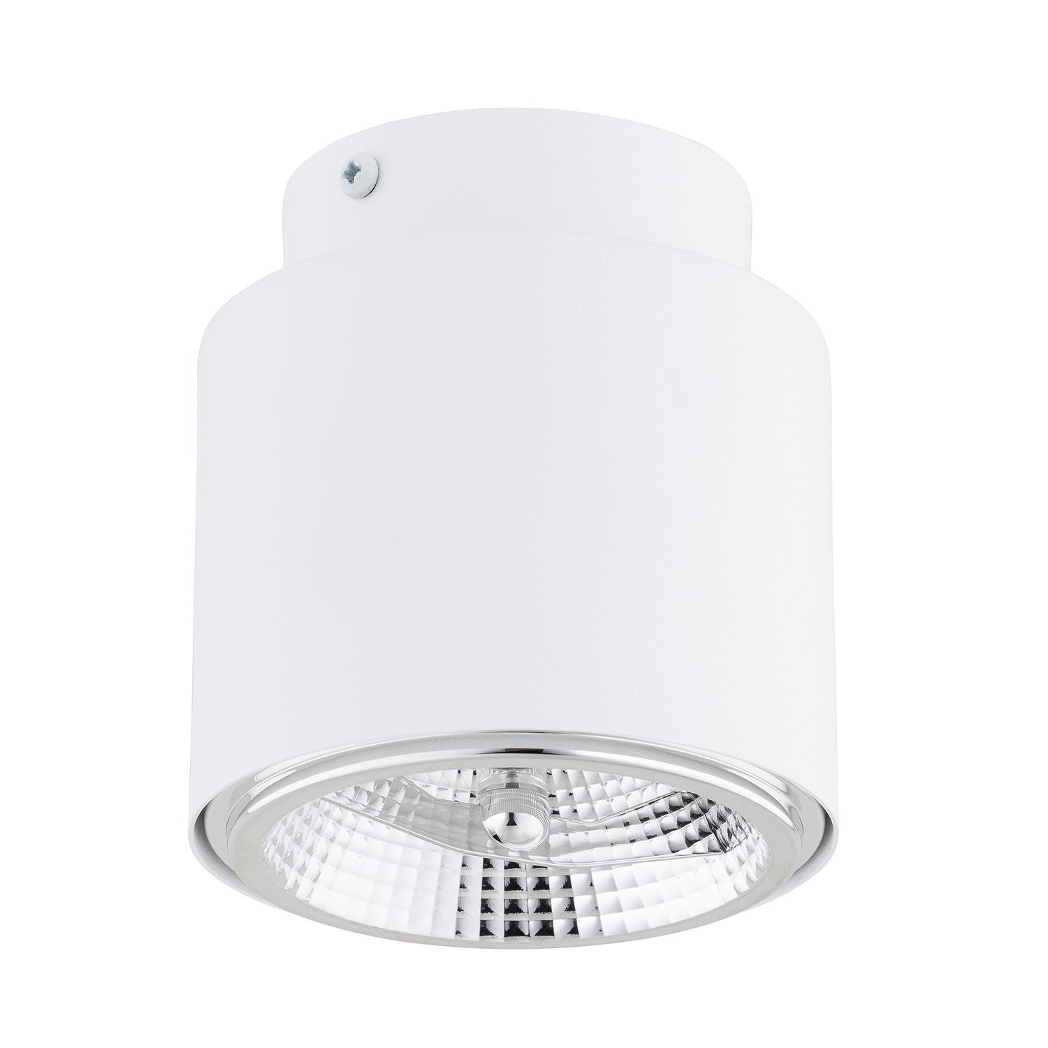 Plafoniera Moderna 1 Luce Faretto Aditya In Acciaio Bianco 1311/1