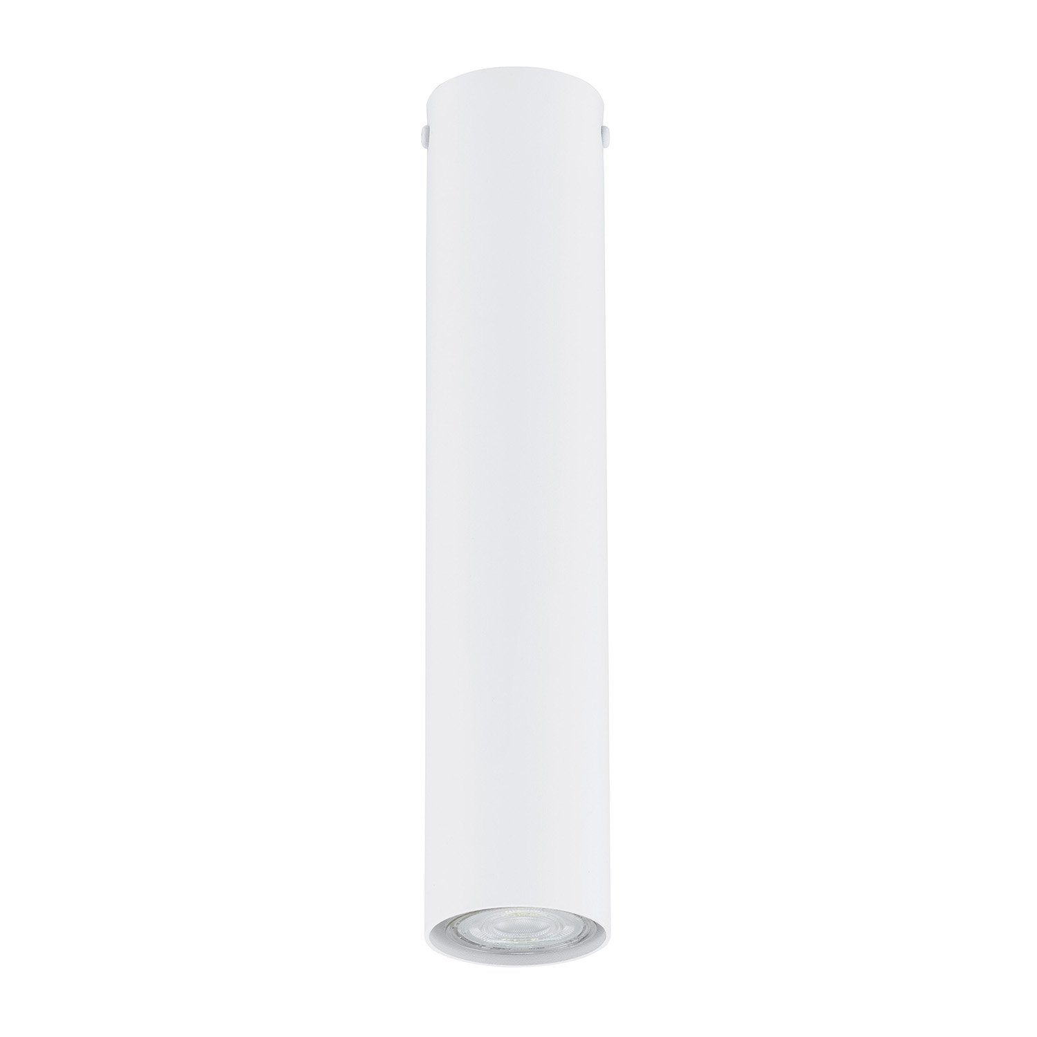 Plafoniera Moderna Faretto Mahadeva 1 Luce Acciaio Bianco 30 Cm 1317/1M