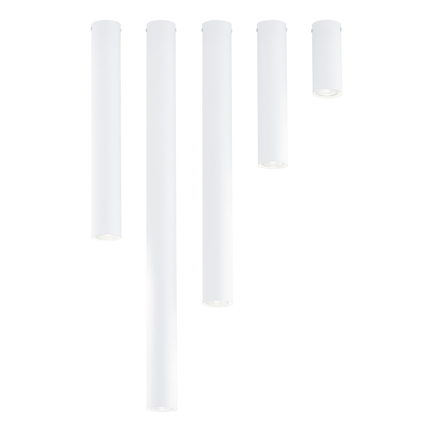 Plafoniera Moderna Faretto Mahadeva 1 Luce Acciaio Bianco 30 Cm 1317/1M