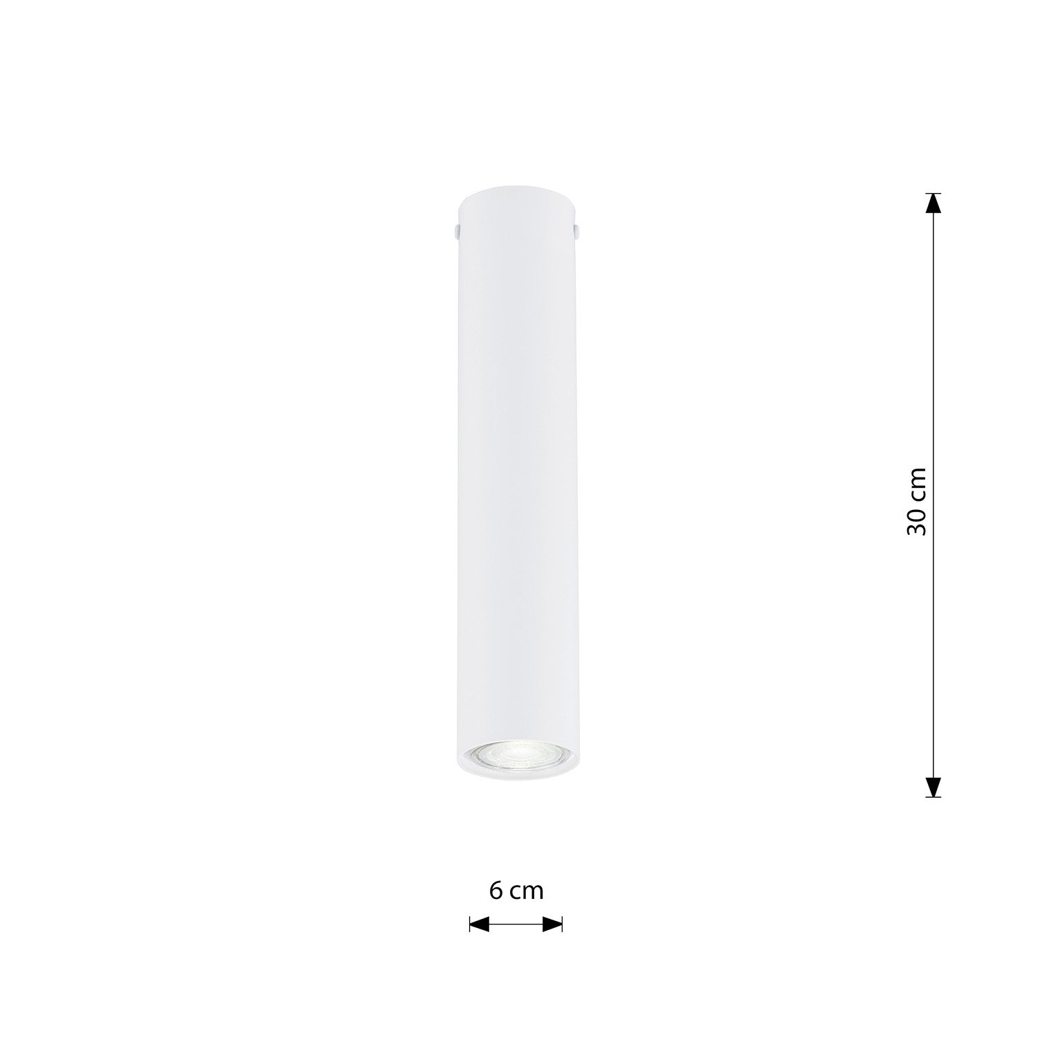 Plafoniera Moderna Faretto Mahadeva 1 Luce Acciaio Bianco 30 Cm 1317/1M