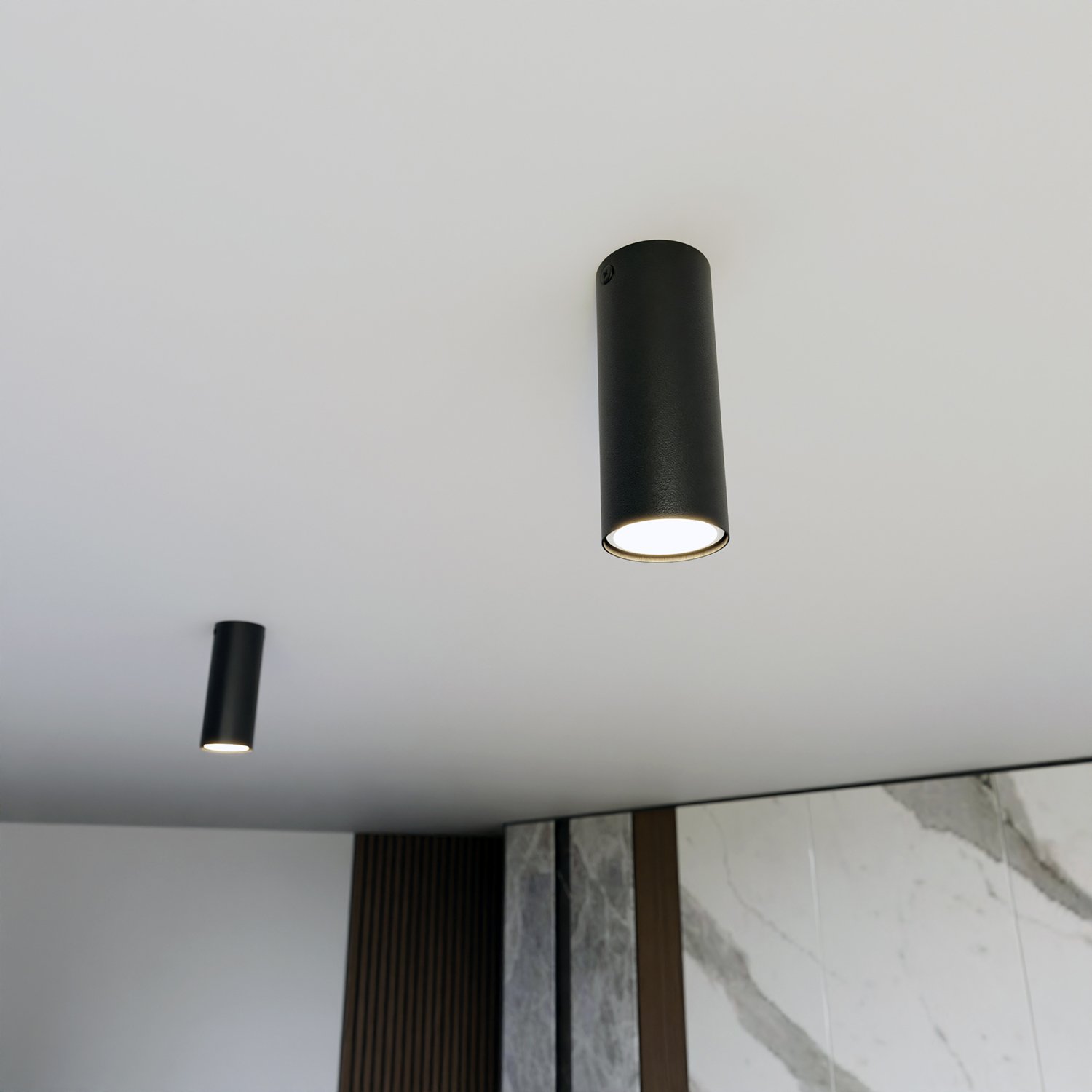 Plafoniera Moderna Faretto Mahadeva 1 Luce Acciaio Nero 15 Cm 1316/1S