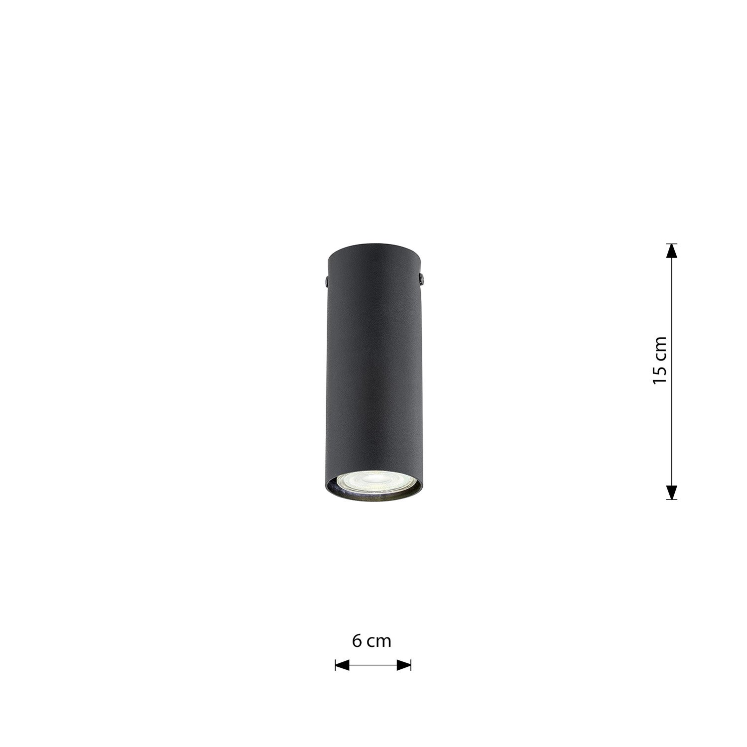 Plafoniera Moderna Faretto Mahadeva 1 Luce Acciaio Nero 15 Cm 1316/1S