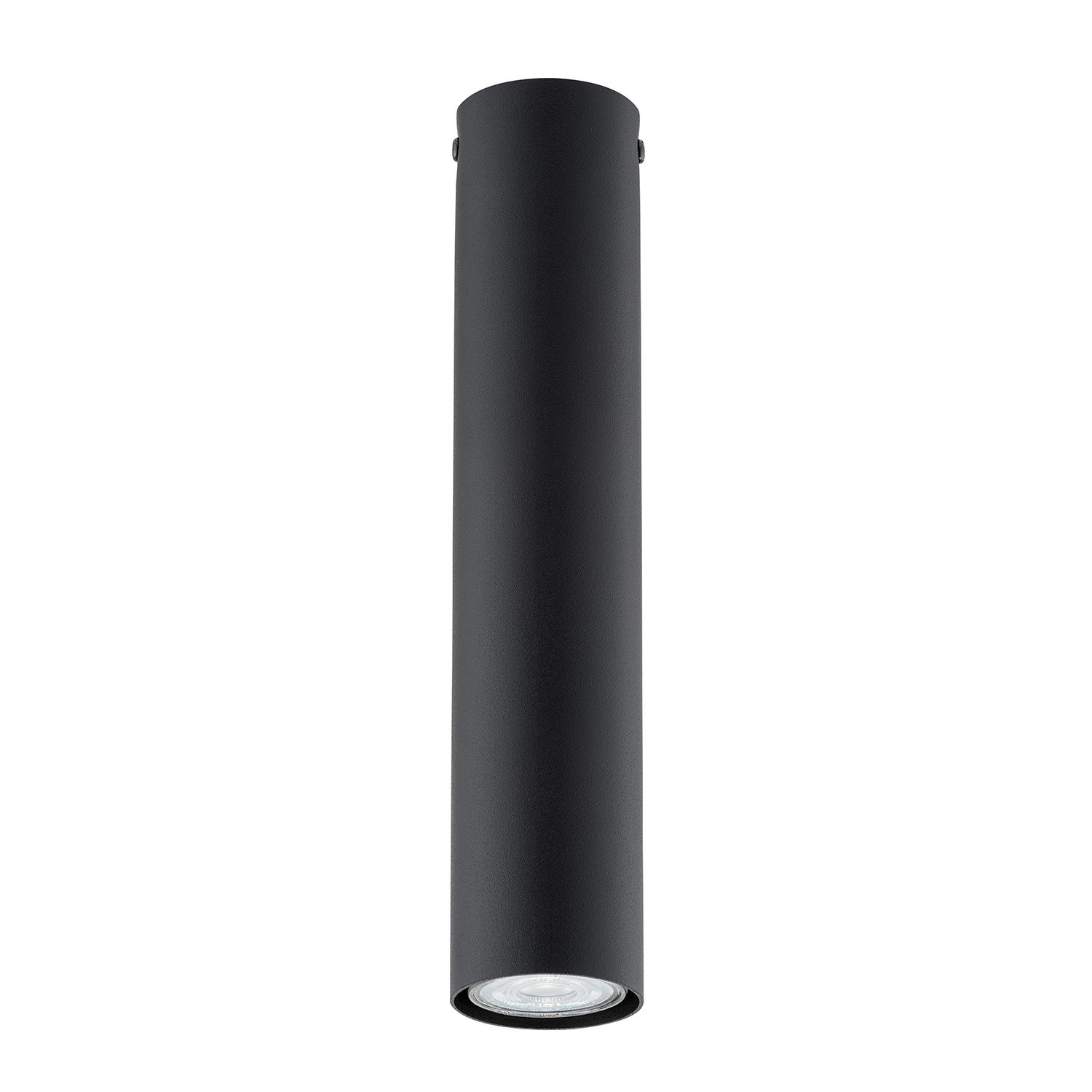 Plafoniera Moderna Faretto Mahadeva 1 Luce Acciaio Nero 30 Cm 1316/1M