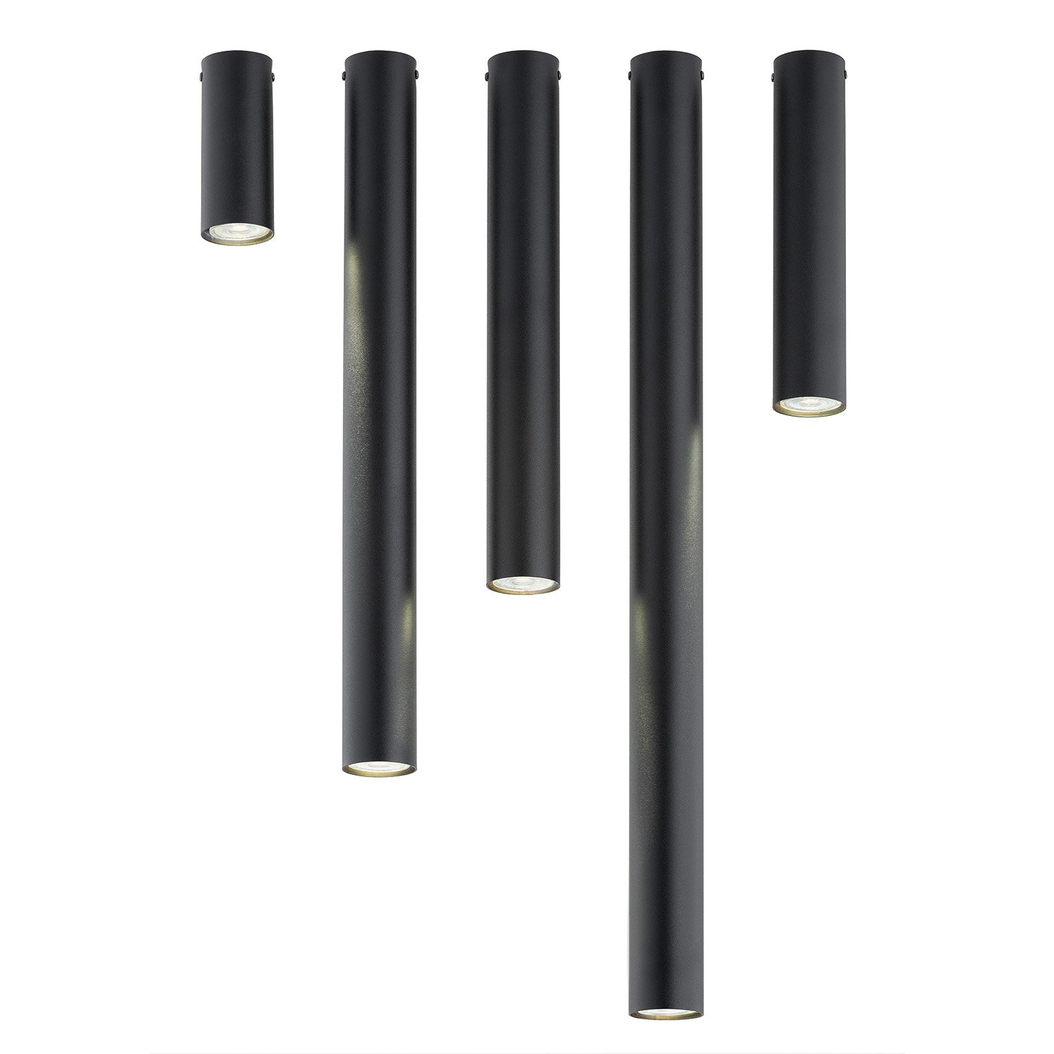 Plafoniera Moderna Faretto Mahadeva 1 Luce Acciaio Nero 30 Cm 1316/1M