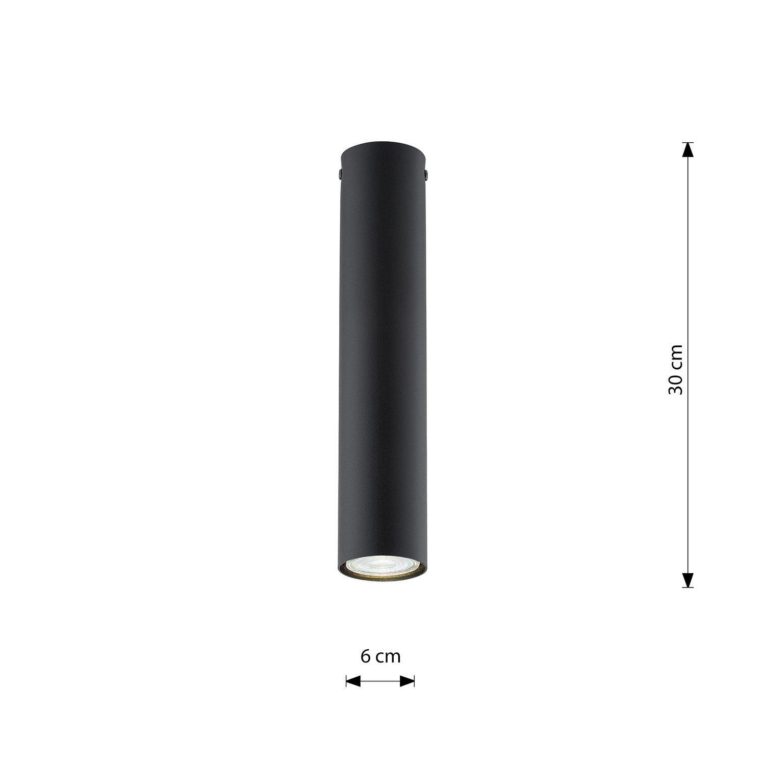 Plafoniera Moderna Faretto Mahadeva 1 Luce Acciaio Nero 30 Cm 1316/1M