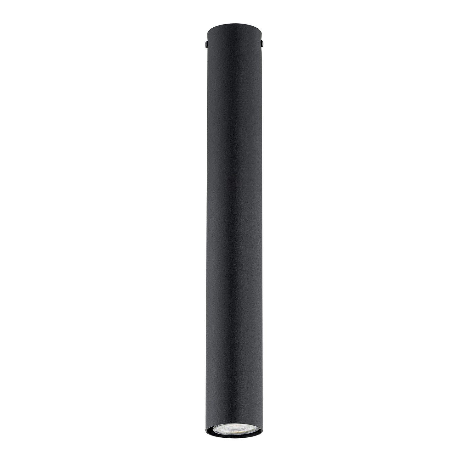 Plafoniera Moderna Faretto Mahadeva 1 Luce Acciaio Nero 45 Cm 1316/1L