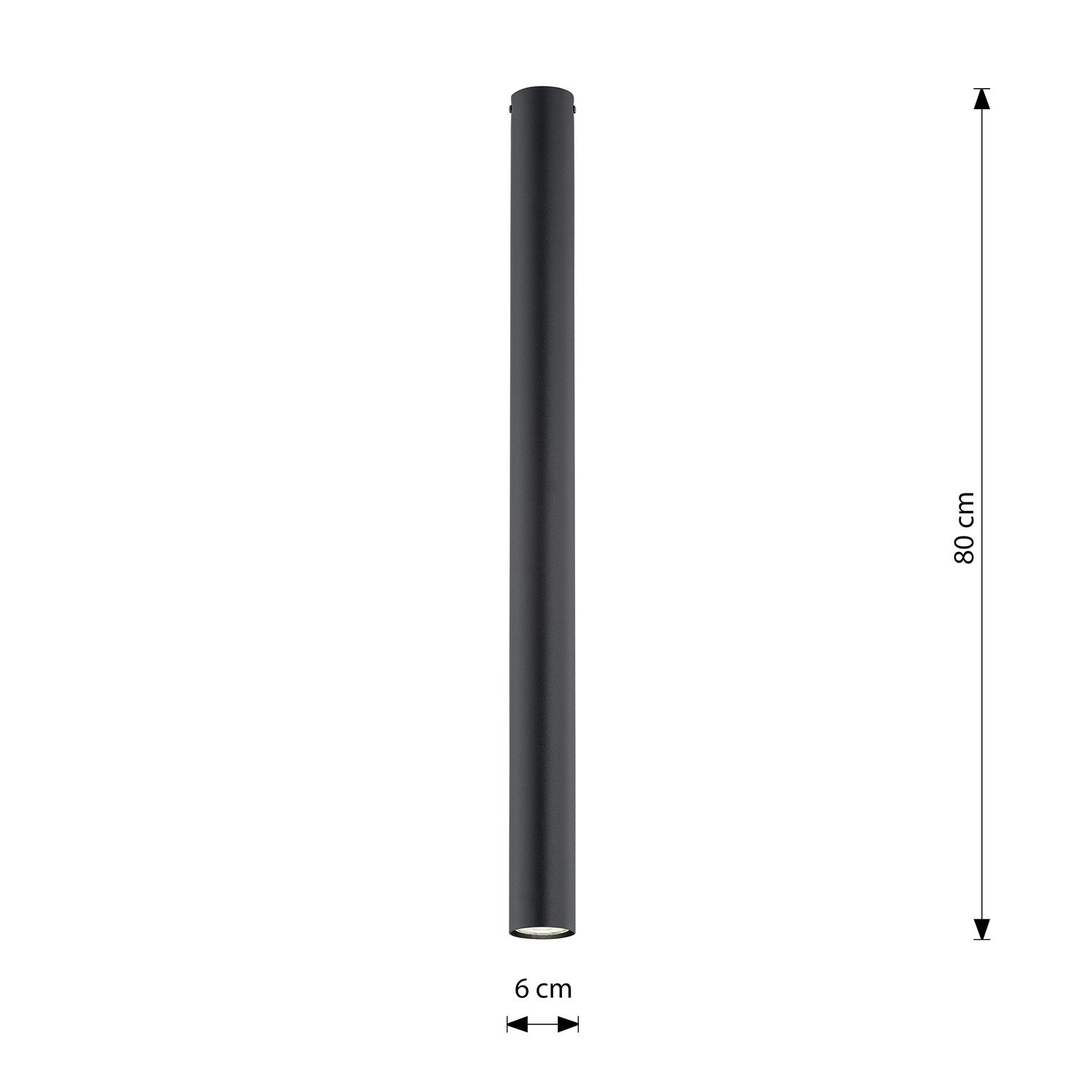 Plafoniera Moderna Faretto Mahadeva 1 Luce Acciaio Nero 80 Cm 1316/1XXL
