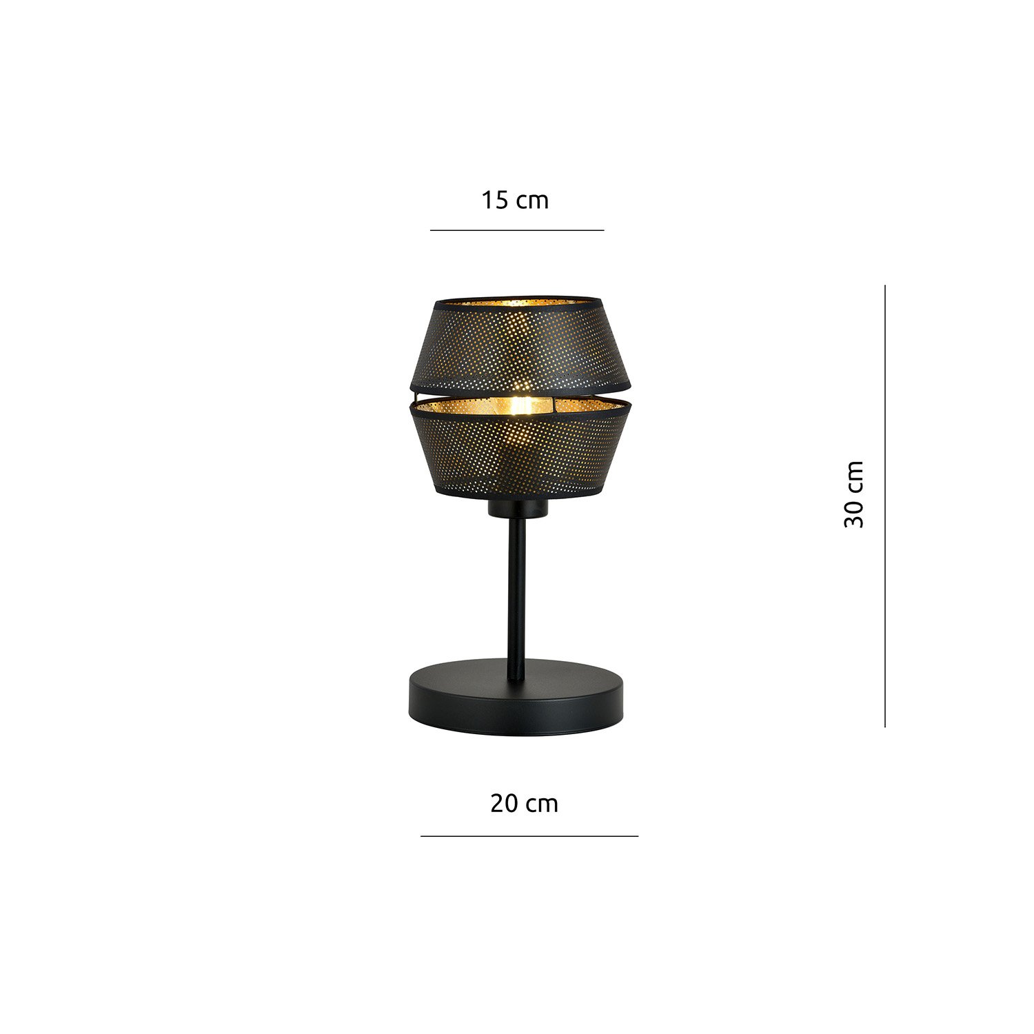 Lumetto Contemporaneo 1 Luce Lothbrok In Metallo Nero E Oro 1185/LN