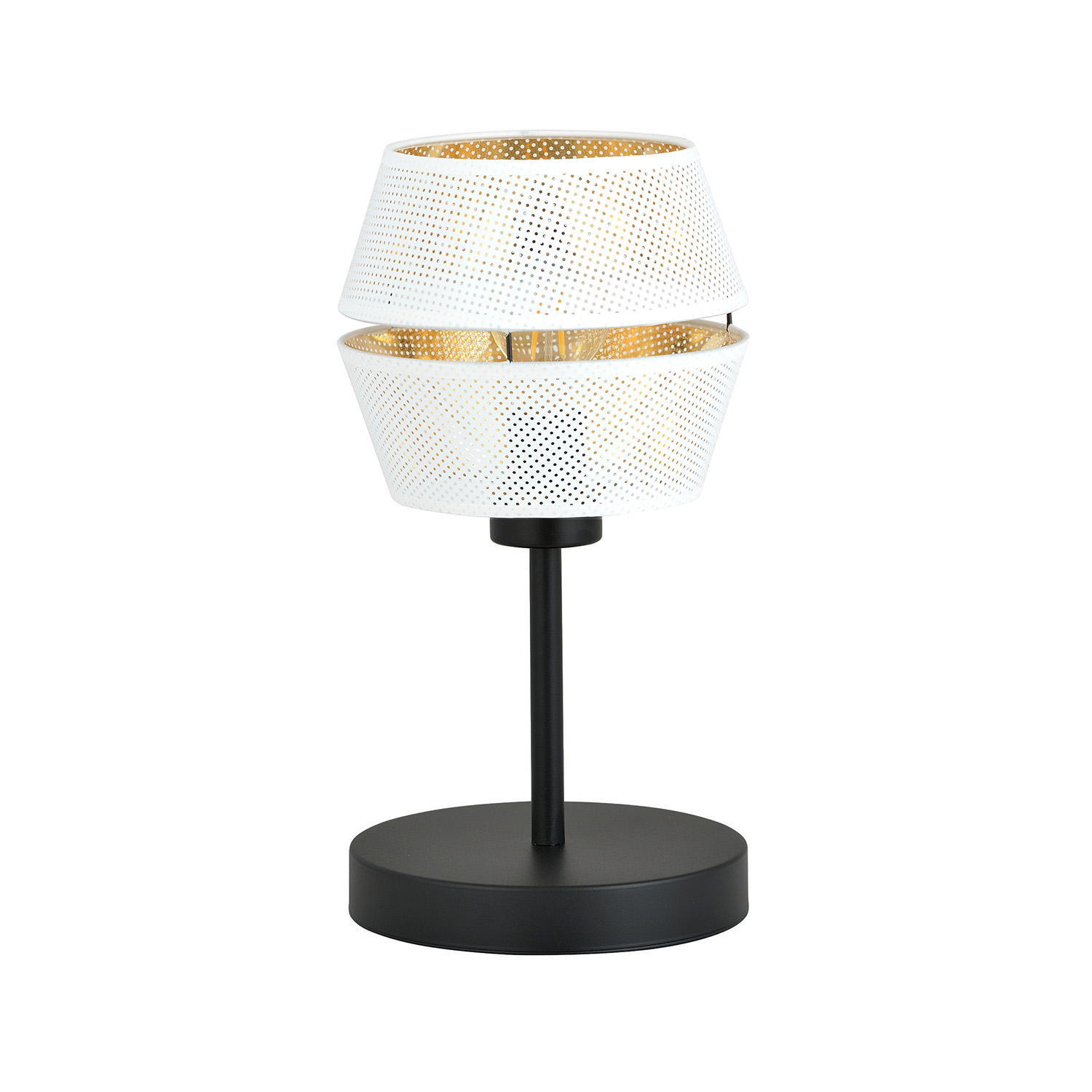Lumetto Contemporaneo 1 Luce Enea In Metallo Bianco E Oro LA0092-EB-LT1-NR-BI
