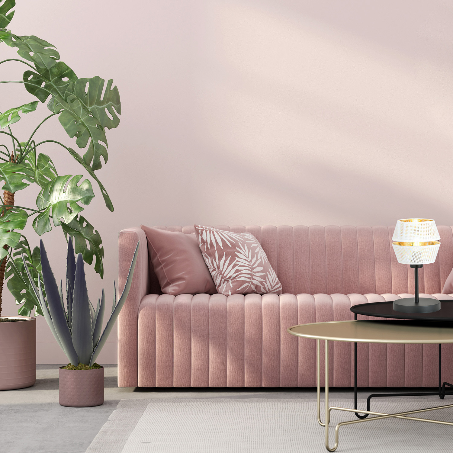 Lumetto Contemporaneo 1 Luce Enea In Metallo Bianco E Oro LA0092-EB-LT1-NR-BI