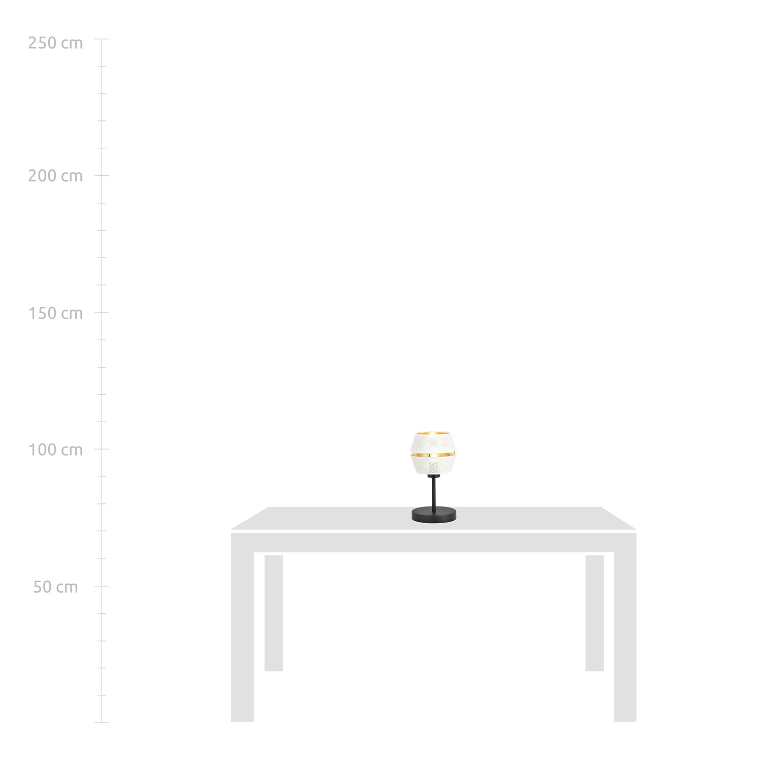 Lumetto Contemporaneo 1 Luce Enea In Metallo Bianco E Oro LA0092-EB-LT1-NR-BI