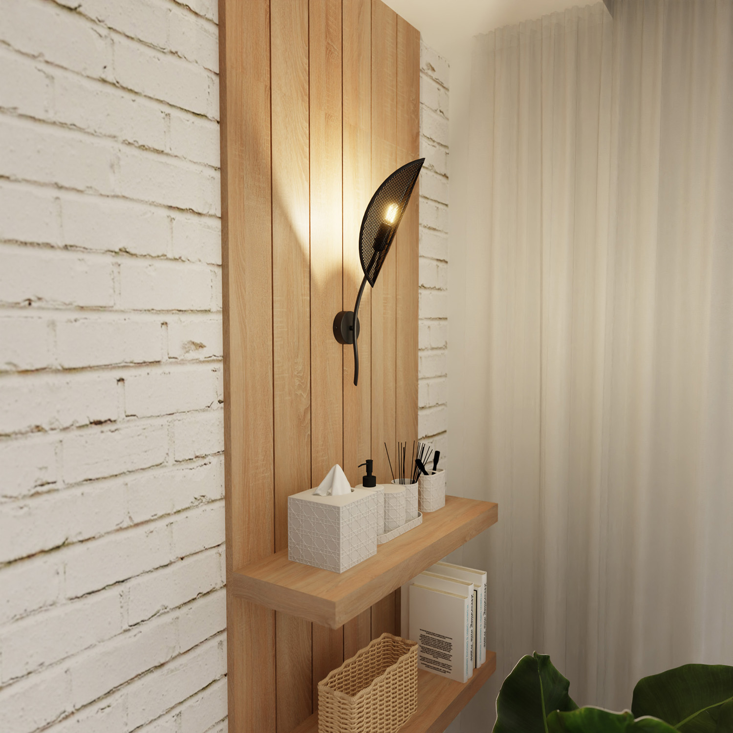 Applique Nordica 1 Luce Ares In Acciaio Nero Oro LA0102-EB-AP1-NR-OR