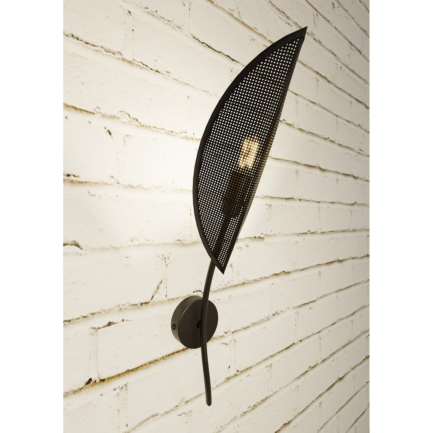 Applique Nordica 1 Luce Ares In Acciaio Nero Oro LA0102-EB-AP1-NR-OR