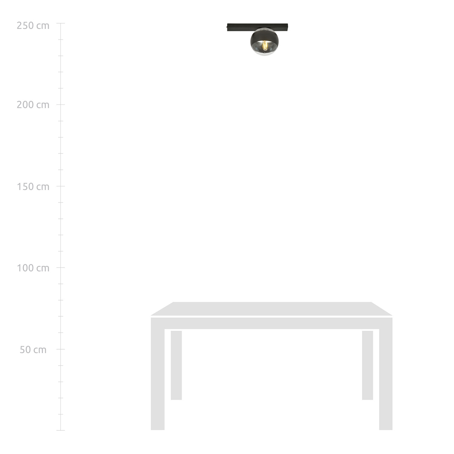 Plafoniera Moderna Giapeto Acciaio Nero 1 Luce E14 Ip20 LA0106-EB-PL1-NR-TR