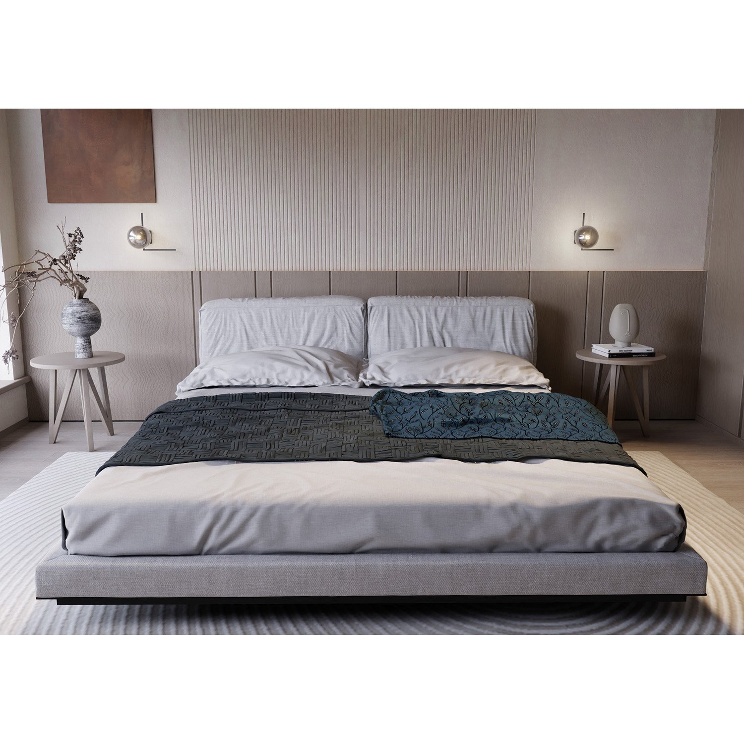 Plafoniera Moderna 1 Luce Perseo 1130/1G Acciaio Nero Vetro Fumè 1131/1G