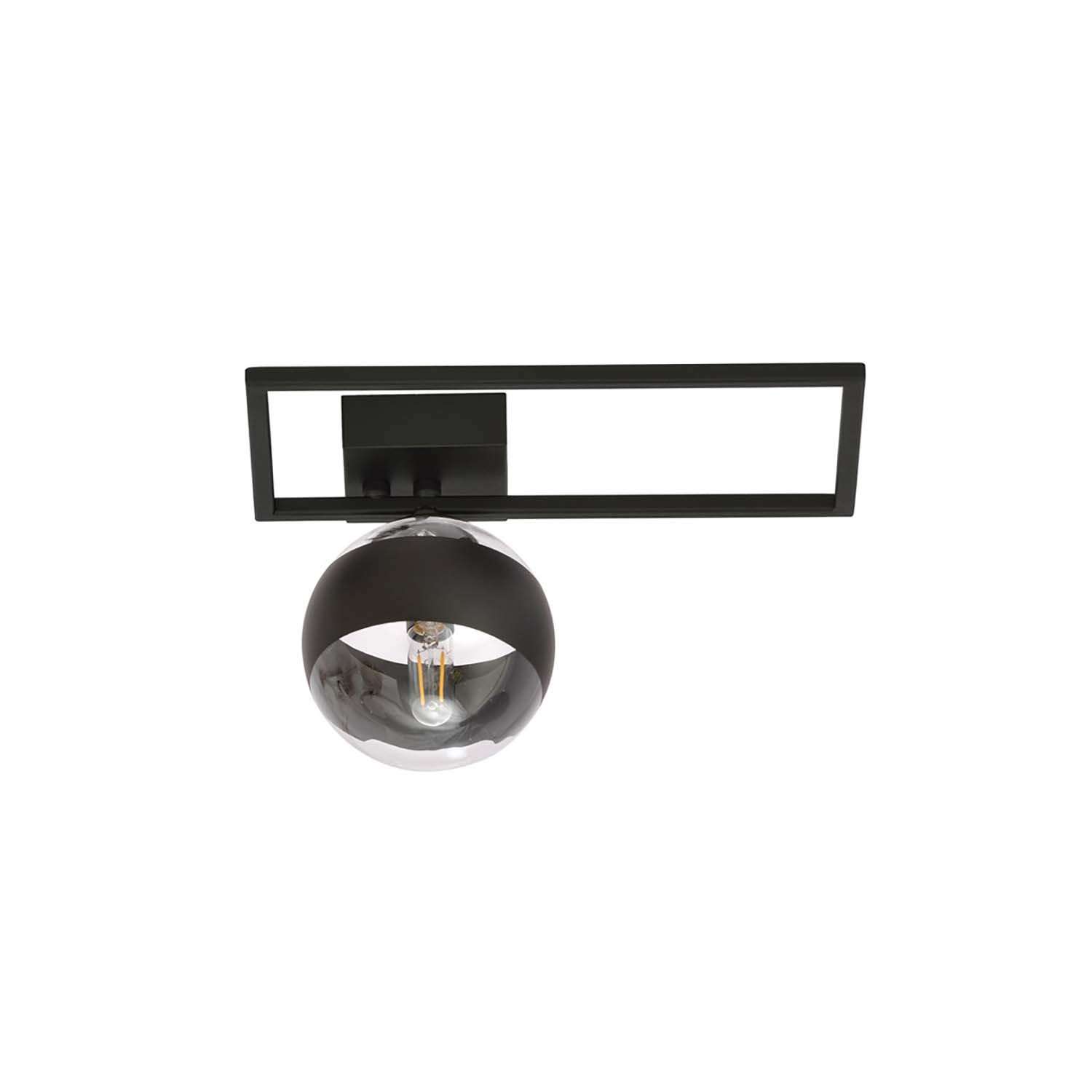 Plafoniera Moderna Perseo Acciaio Nero Mod4 1 Luce E14 1132/1D