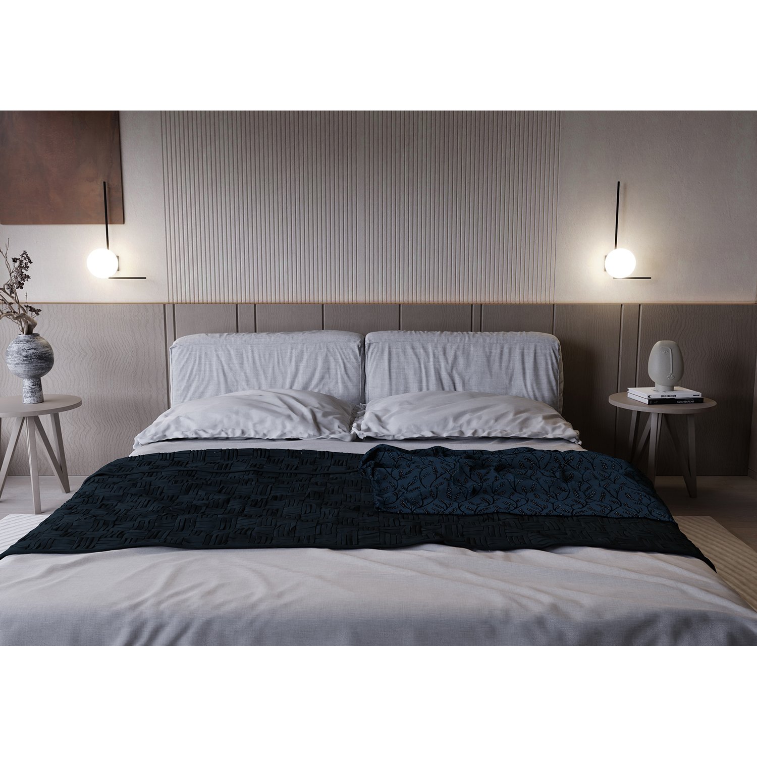 Plafoniera Moderna 1 Luce Perseo 1130/1F Acciaio Nero Vetro Opale 1130/1F