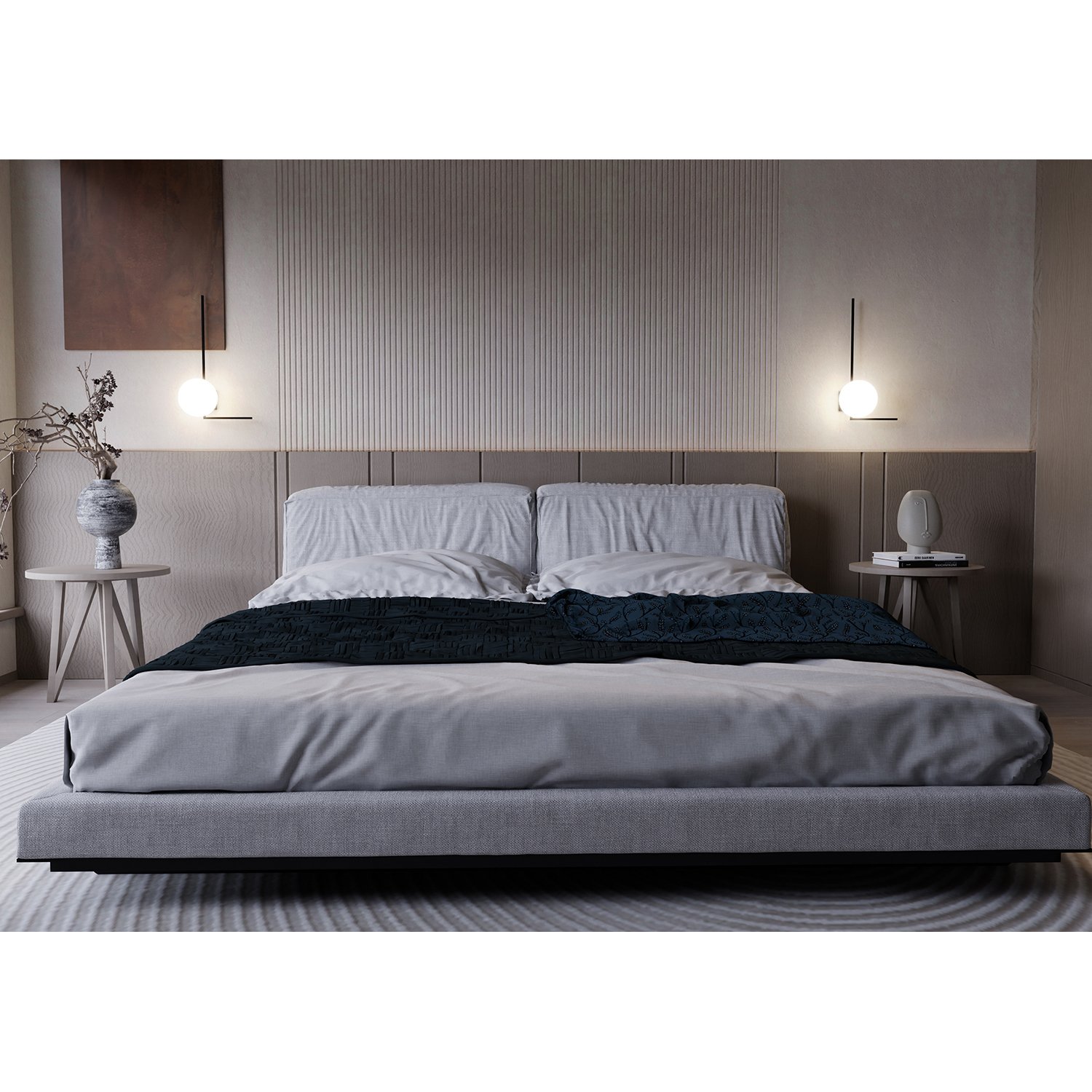 Plafoniera Moderna 1 Luce Perseo 1130/1F Acciaio Nero Vetro Opale 1130/1F
