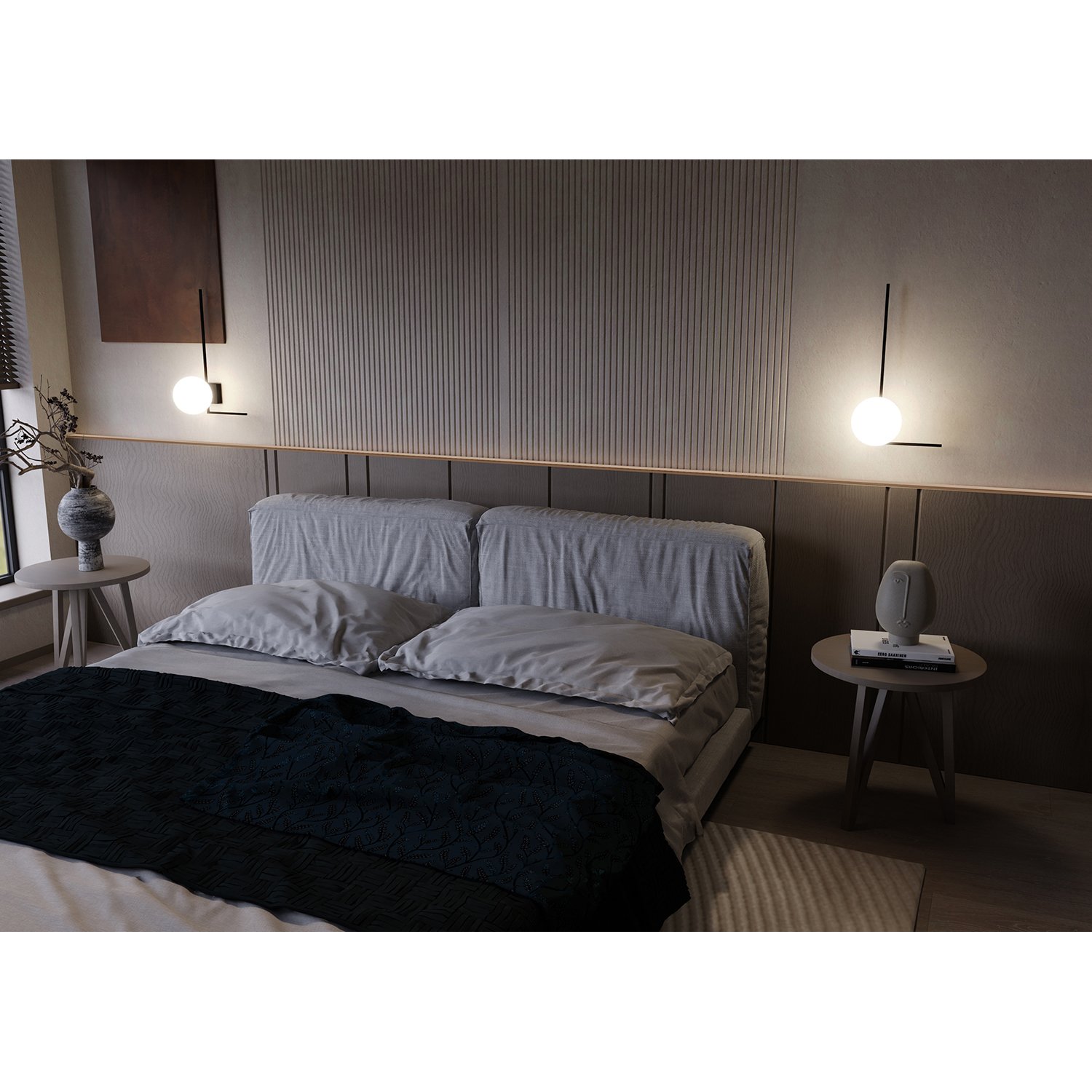 Plafoniera Moderna 1 Luce Perseo 1130/1F Acciaio Nero Vetro Opale 1130/1F