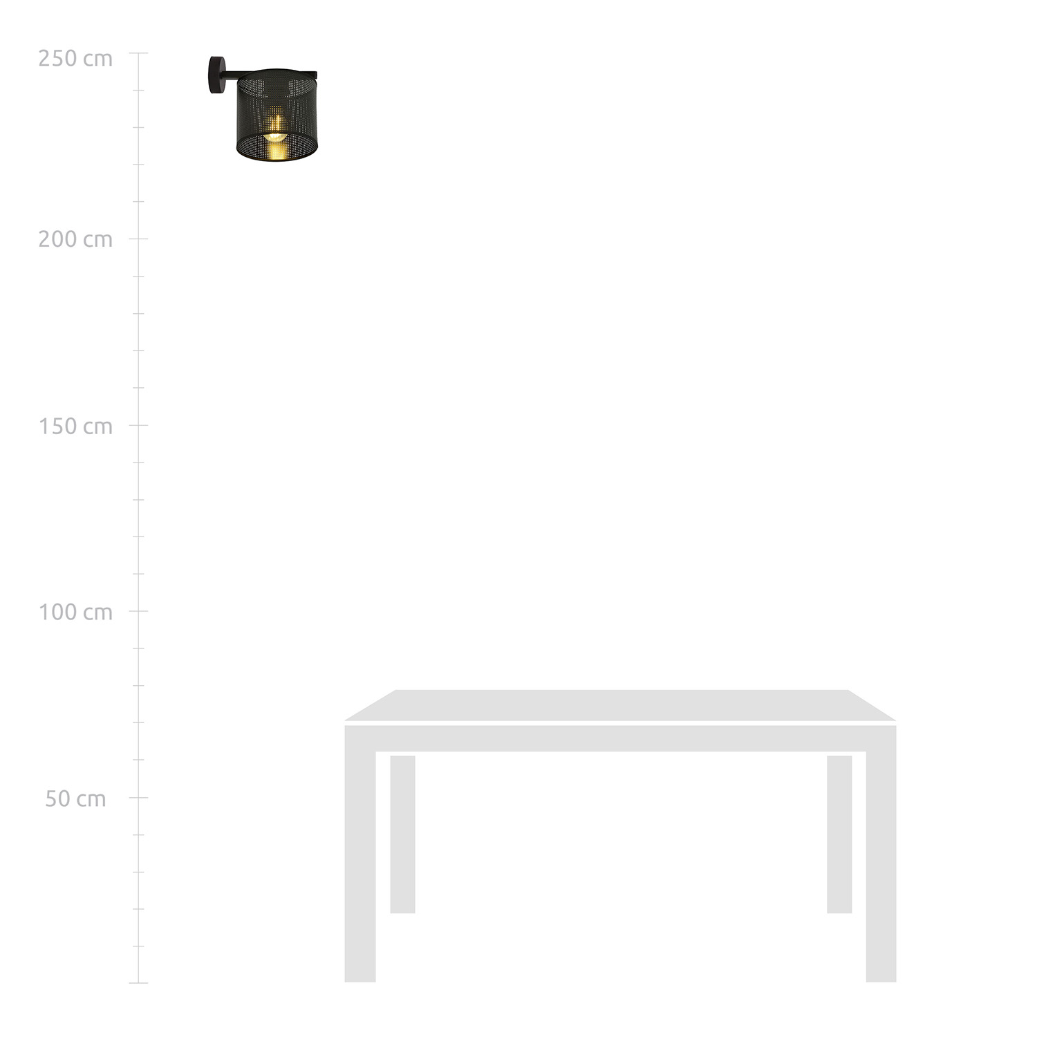 Applique Industrial 1 Luce Cigno In Acciaio Nero E Paralume A Cilindro LA0116-EB-AP1-NR