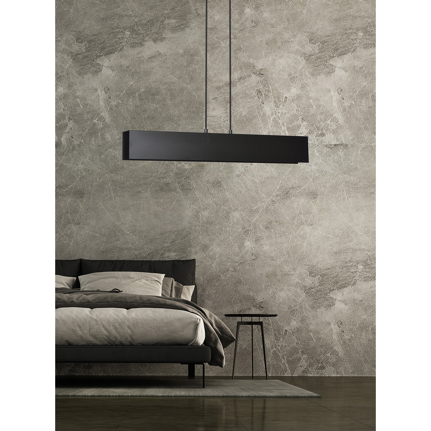 Lampadario Moderno 3 Luci Hachiman In Acciaio Nero LA0145-EB-3-NR