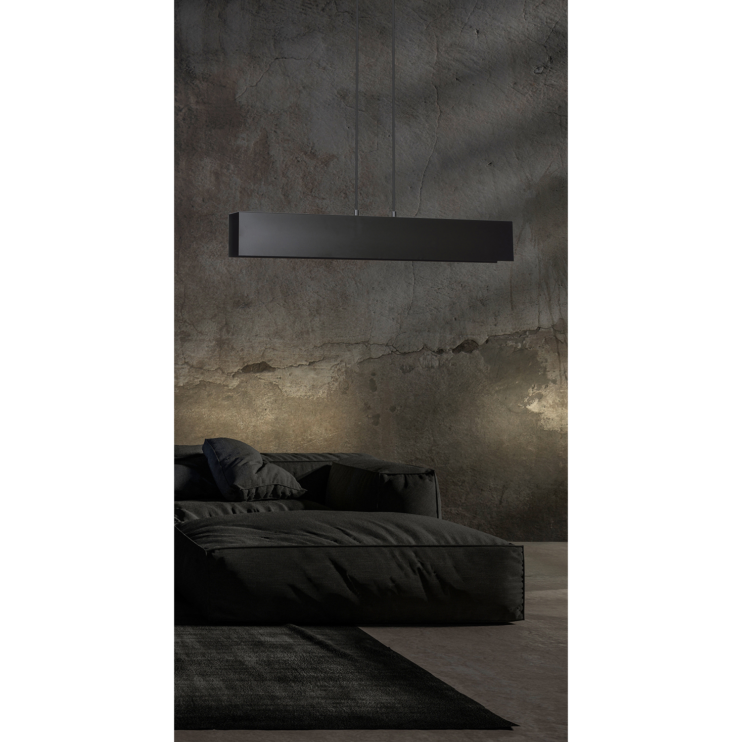Lampadario Moderno 3 Luci Hachiman In Acciaio Nero LA0145-EB-3-NR