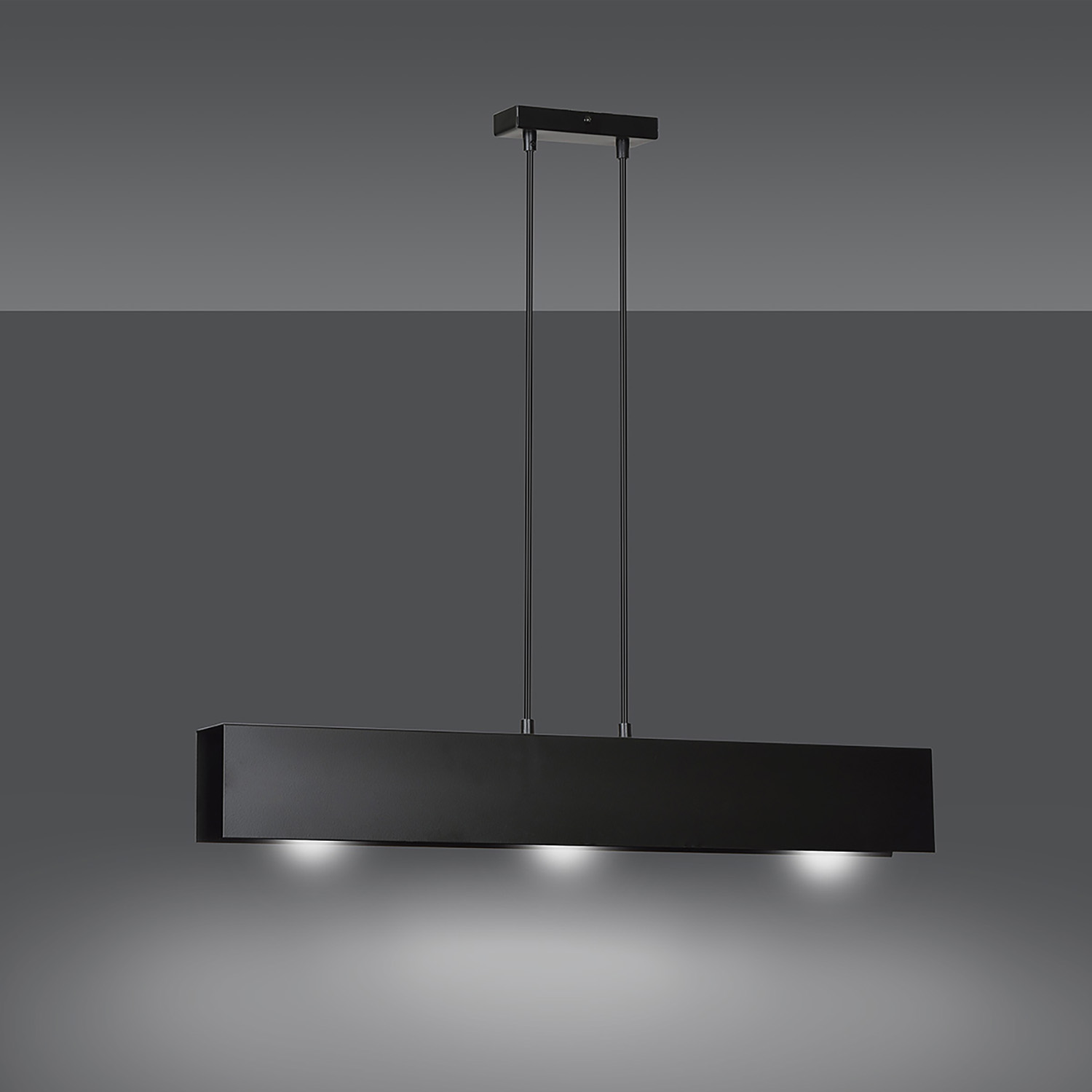 Lampadario Moderno 3 Luci Hachiman In Acciaio Nero LA0145-EB-3-NR