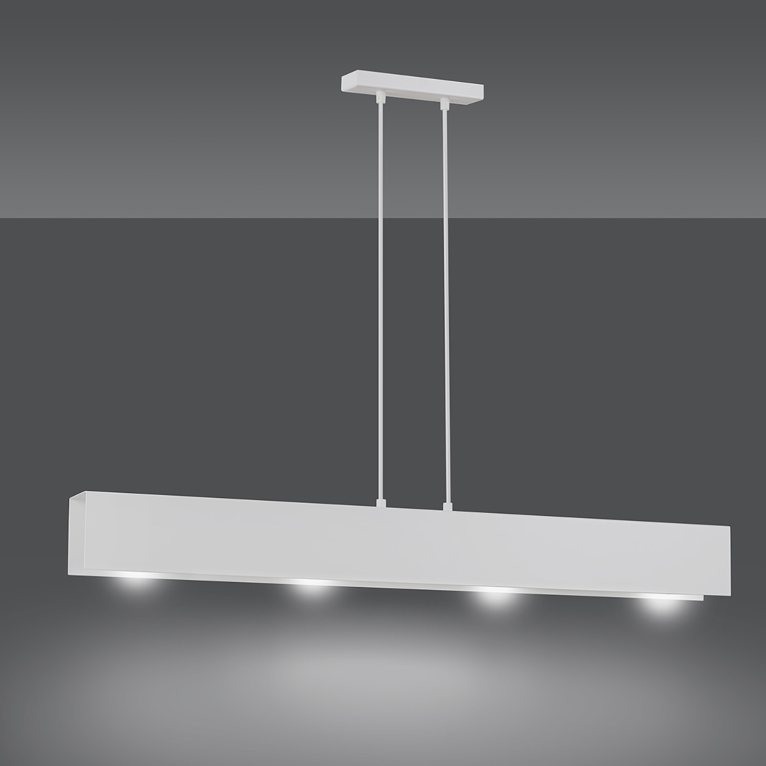Lampadario Moderno 4 Luci Hachiman In Acciaio Bianco LA0145-EB-4-BI
