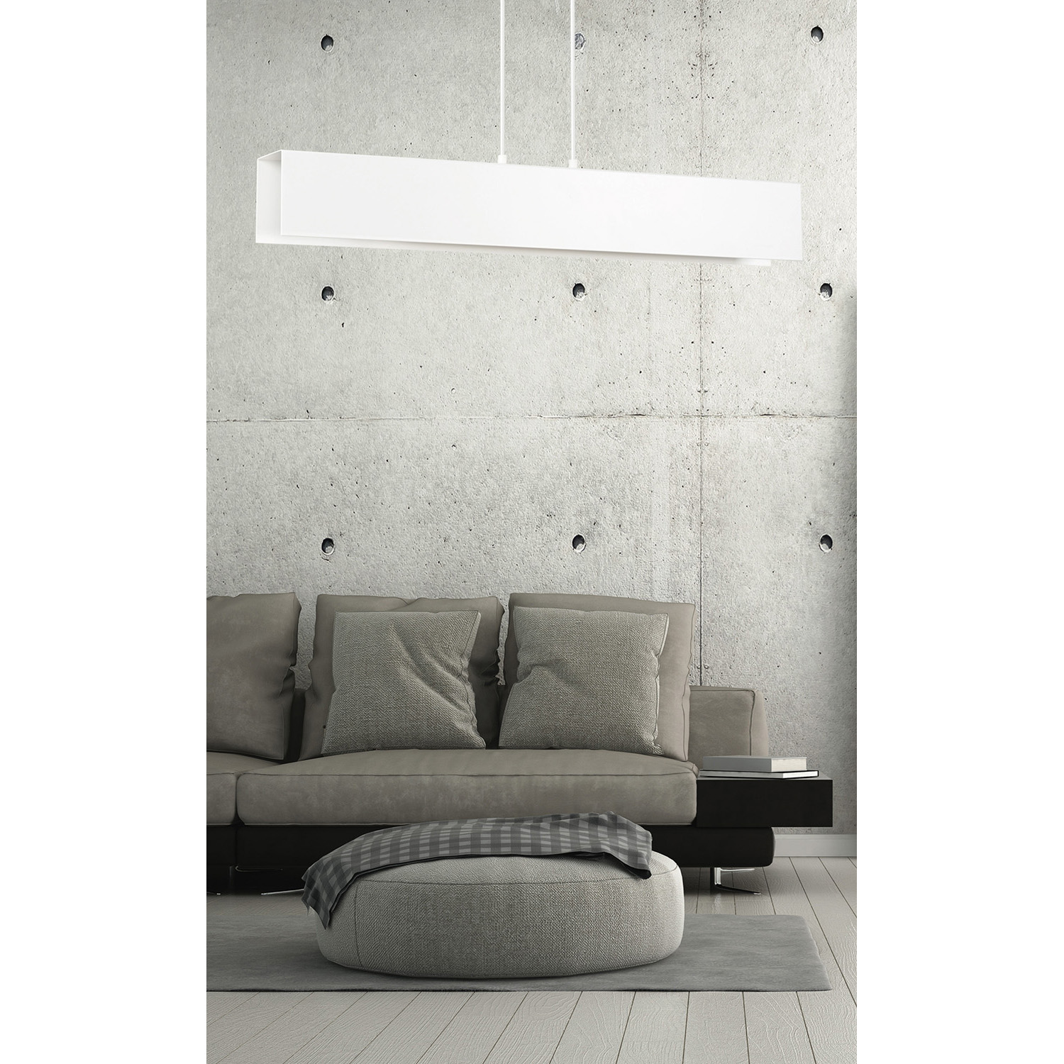 Lampadario Moderno 4 Luci Hachiman In Acciaio Bianco LA0145-EB-4-BI
