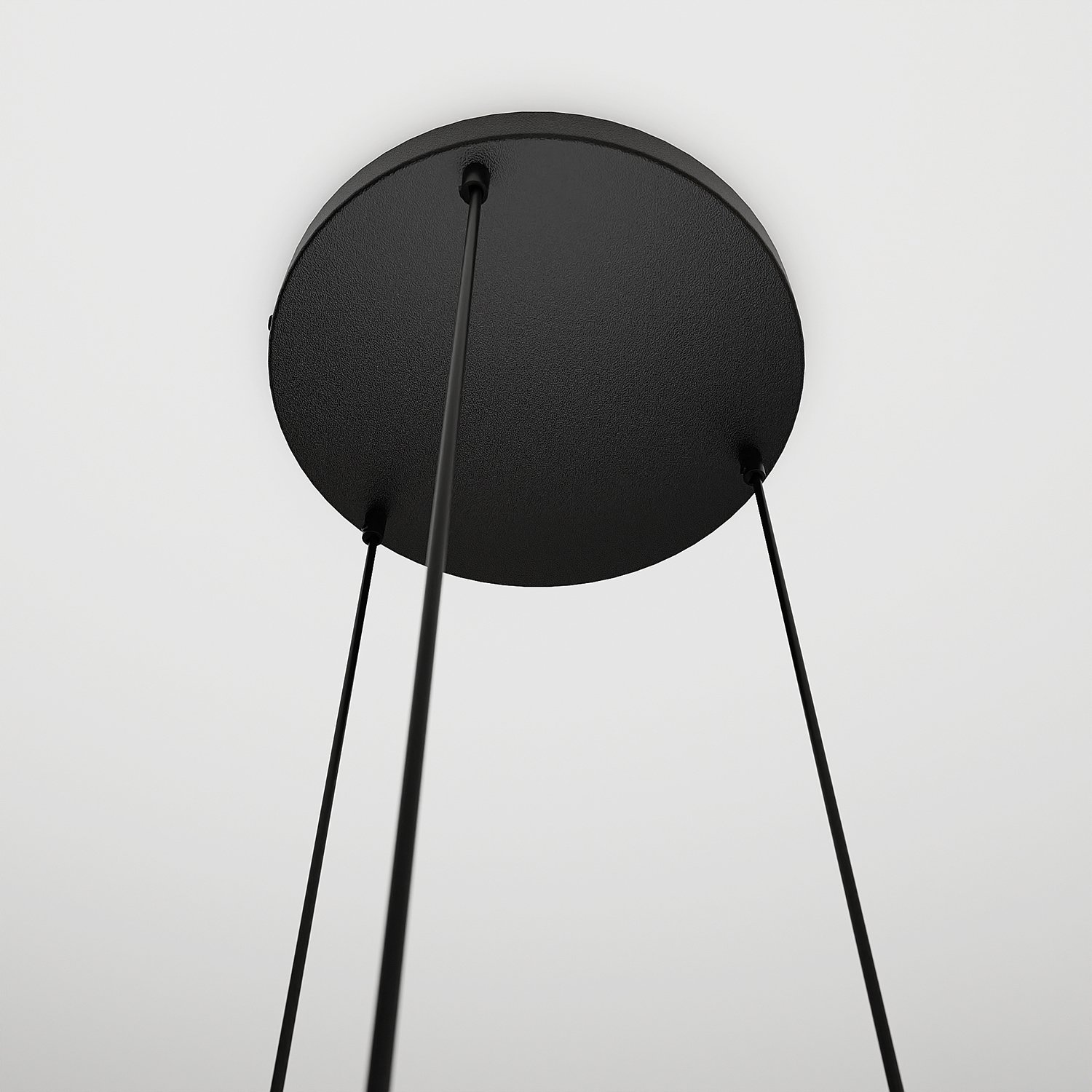 Lampadario 3 Luci Fuxi Base Tonda In Acciaio Nero E Vetri Fumè LA0159-EB-3-NR-GR2