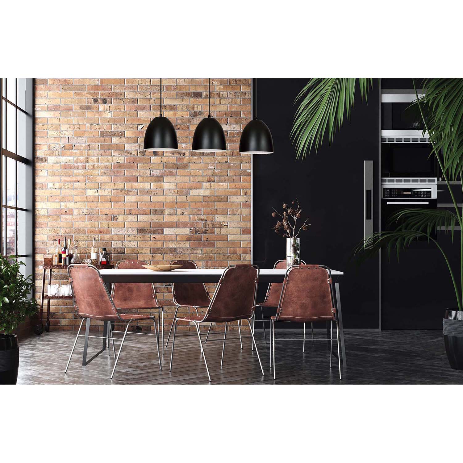 Lampadario 3 Luci Reartù In Acciaio Nero Con Cupole In Nero E Bianco LA0164-EB-3-NR-BI