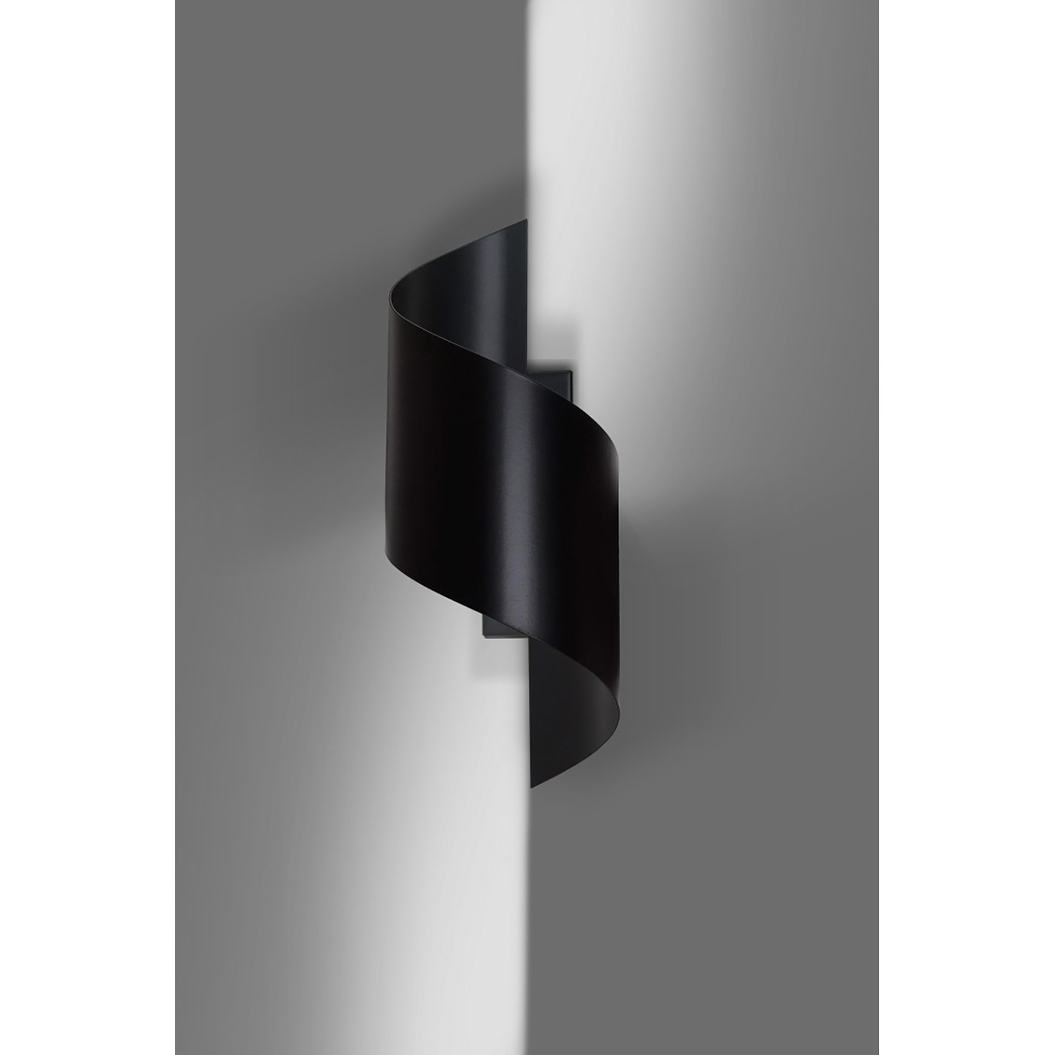 Applique Moderna 1 Luce Ubbe A Fascia In Acciaio Nero