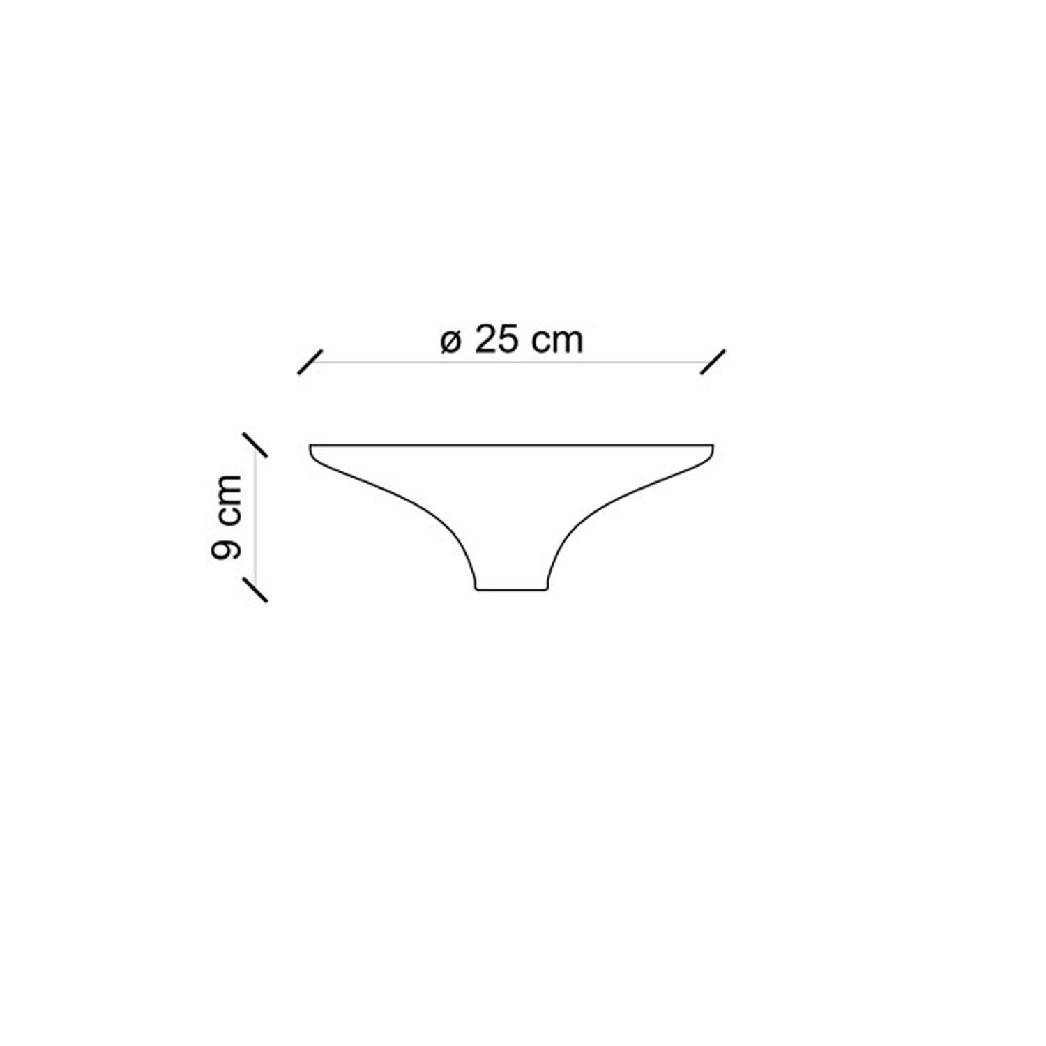 Plafoniera Vintage Tonda Grande Ceramica Gialla 1 Luce E27 C134-VIG