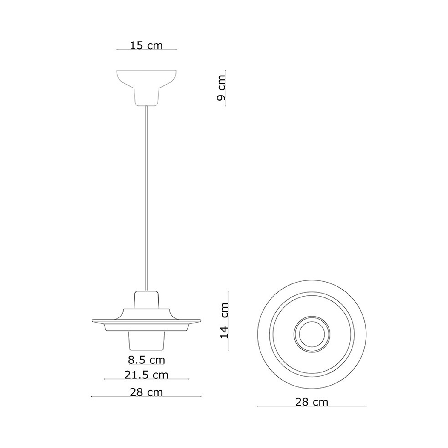 Sospensione Deco Voilà Ceramica Verde Petrolio Giallo 1 Luce E27 C2776-PGA