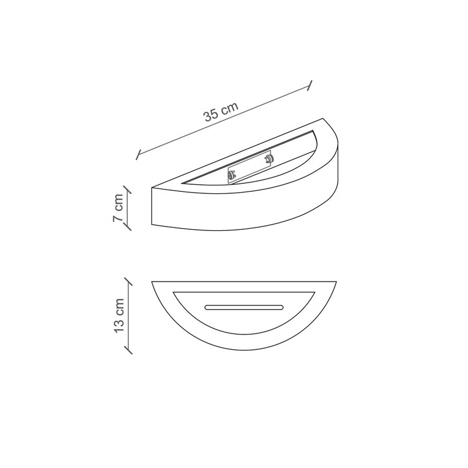 Applique Classica Trieste Bianco Decorato Filo Verde Prato 1 Luce R7S C603-04-DEC-UOO