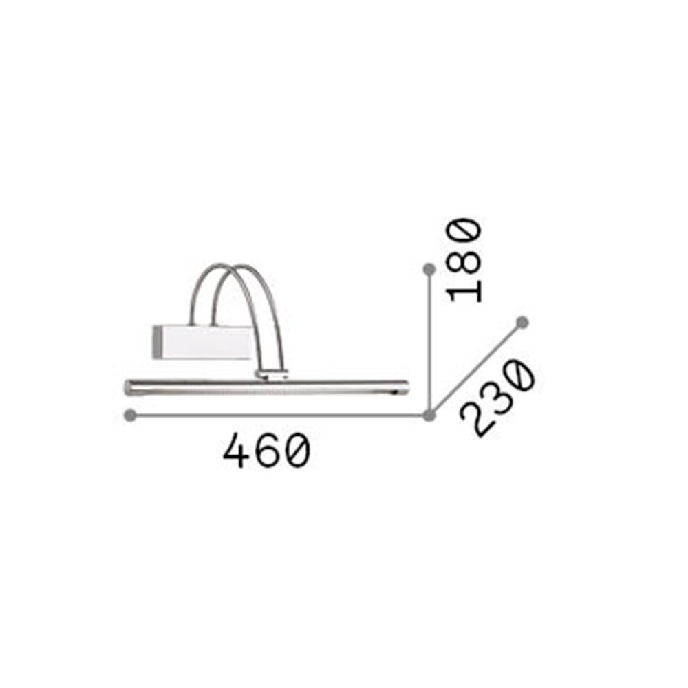 Applique Contemporanea Bow Metallo Cromo Led 4,5W Luce Calda 007045