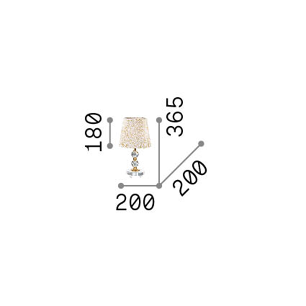 Lampade Da Scrivania - Ufficio Classico Queen Metallo Oro 1 Luce E27 Small 077734