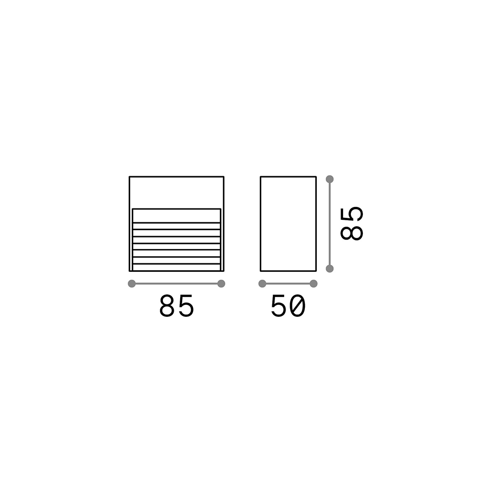 Applique Moderna Down Alluminio Antracite 1 Luce G9 3W 3000K Luce Calda 122045