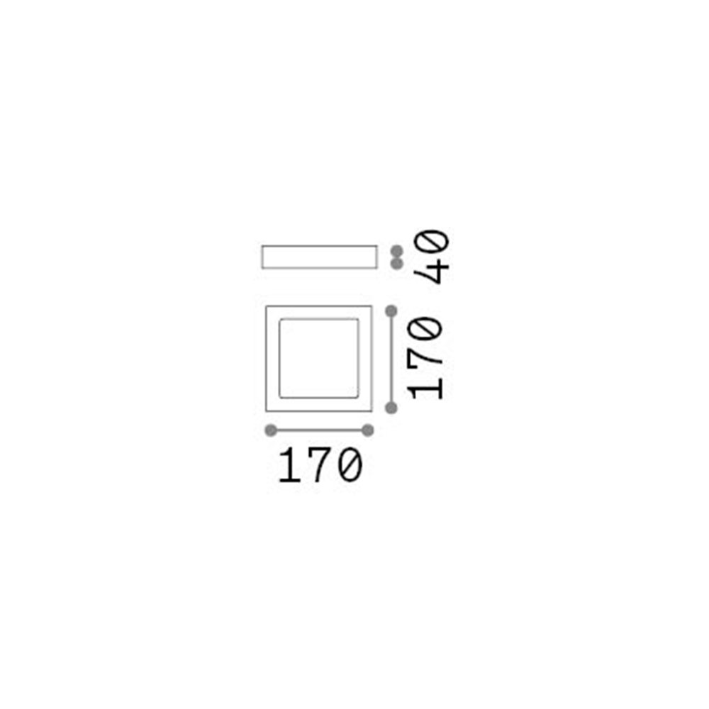 Applique Moderna Square Universal Alluminio-Plastiche Bianco Led 13,5W 3000K D17 138633